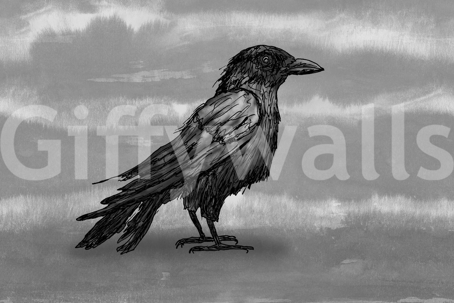 Mr Crow Wall Mural