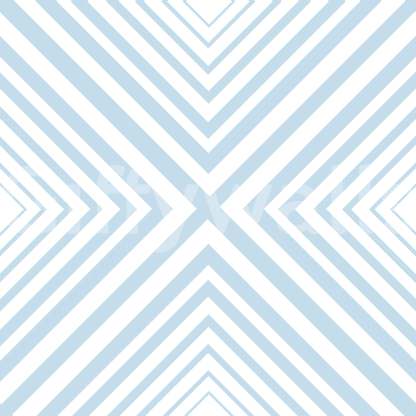 Quiet rhythmic aesthetic of Sky Blue Chevron mural art.