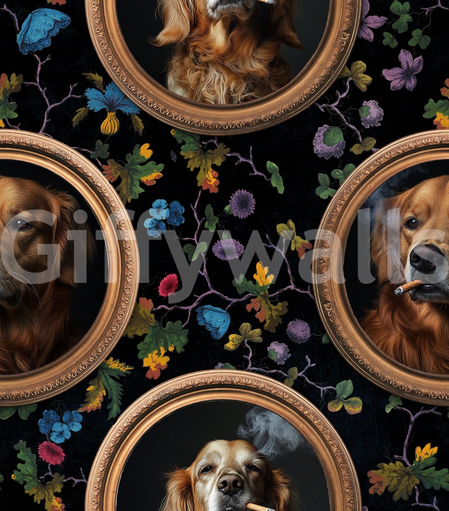 Artistic and unique animal-themed wallpaper.