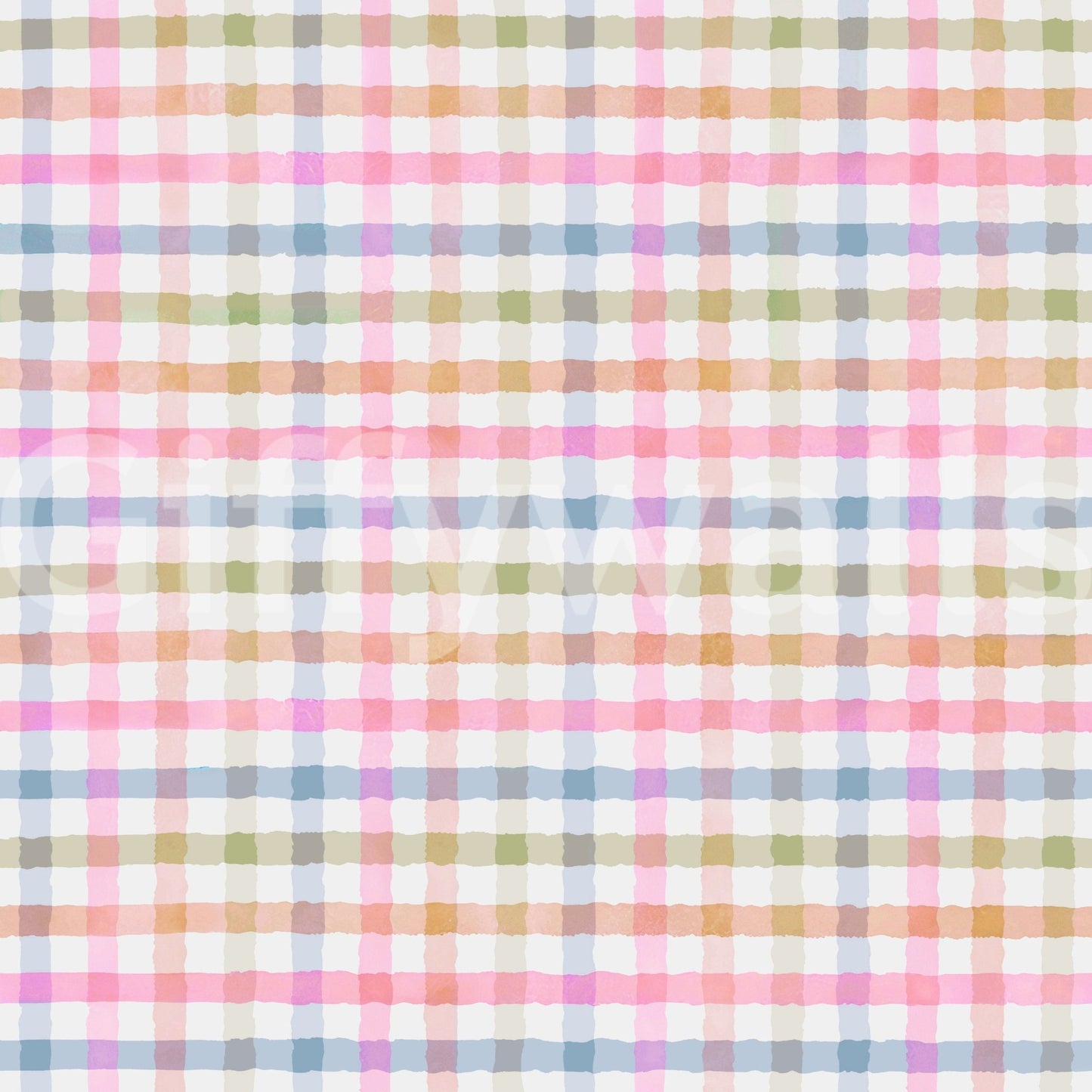 Easy to install soft checkered mural.