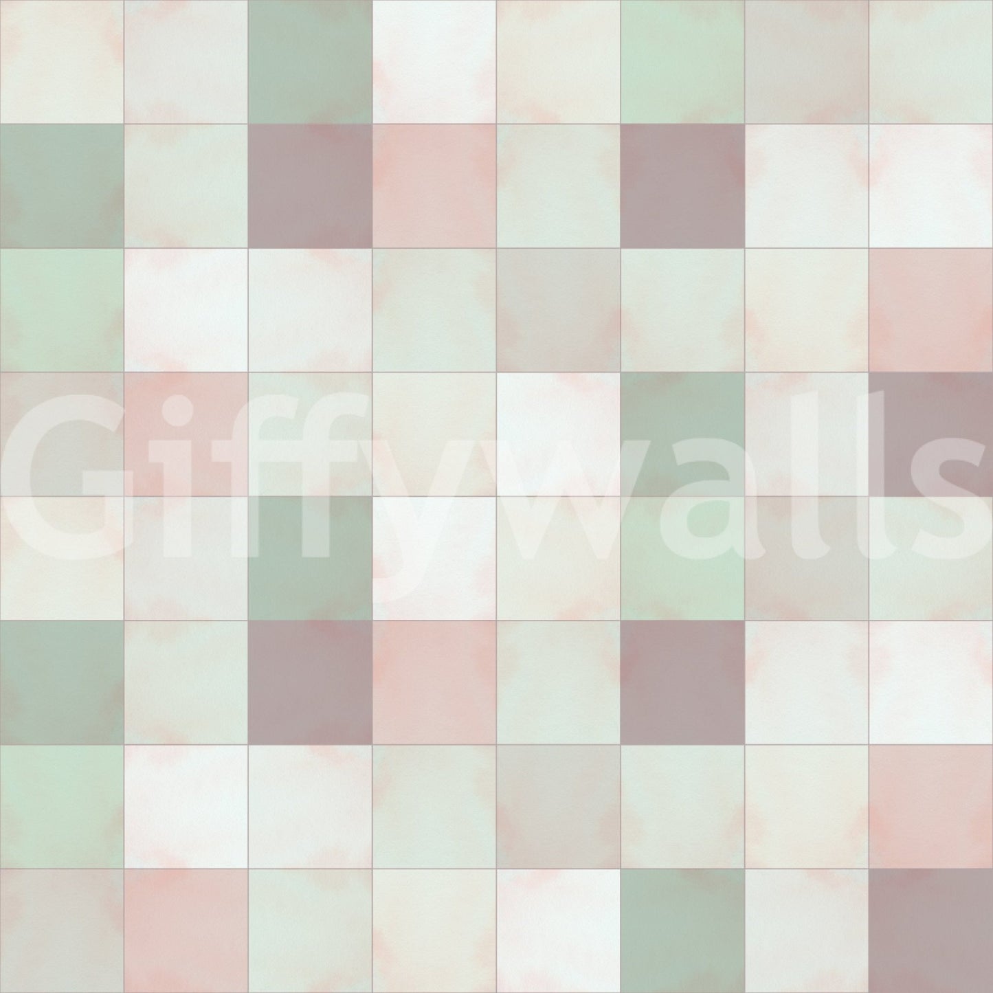 Soft Mosaic Tiles – Green Sage Wallpaper⁠