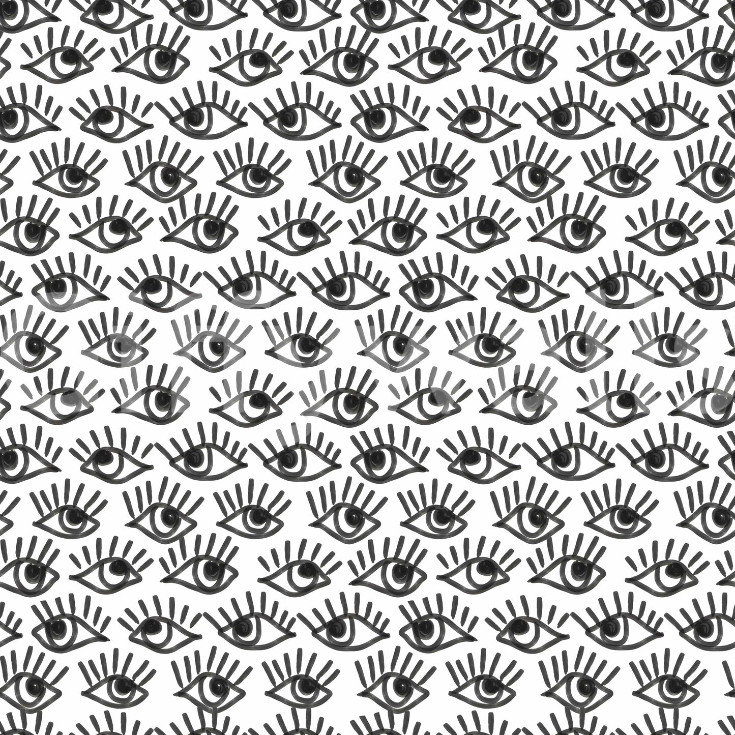 Monochrome Staring Eyes Wall Mural