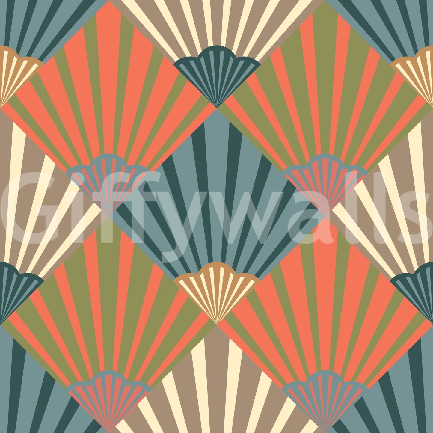 The geometric shapes are a central focus of the image.