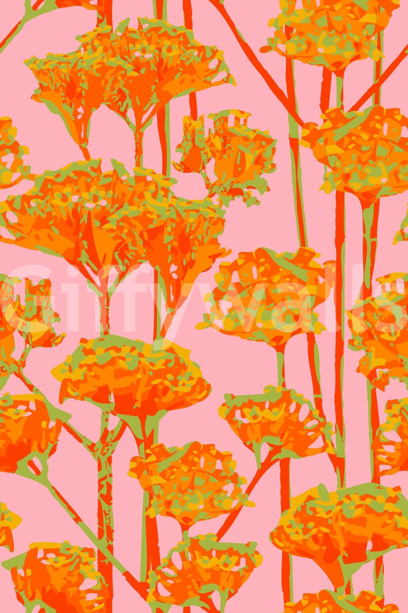 The design is non-realistic and interpretive.