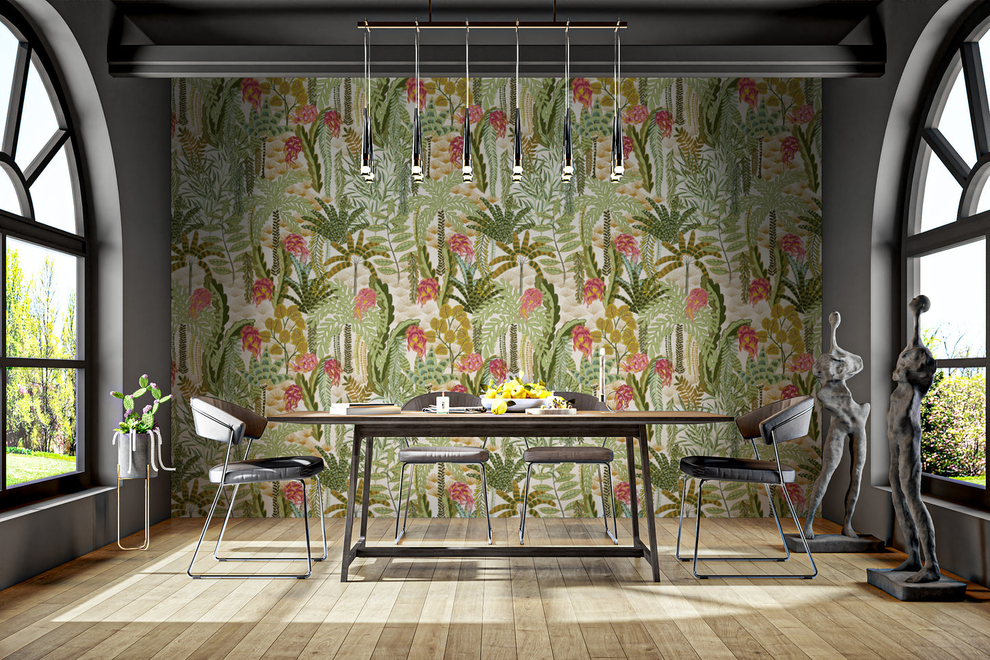 Luxurious Vibrant Jungle Canopy wallpaper with dynamic textures.