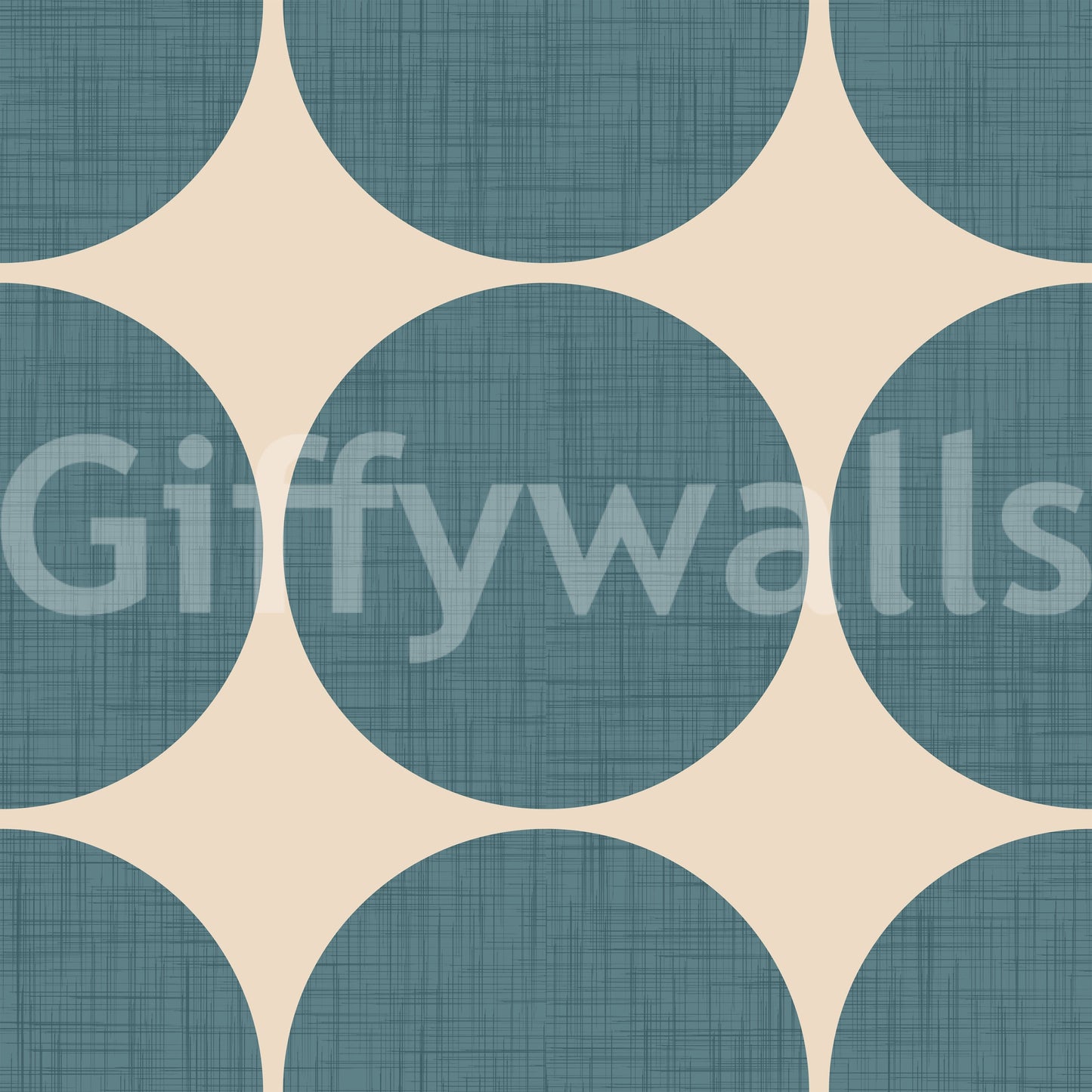 Retro-inspired teal polka dot design with a textured surface for added depth