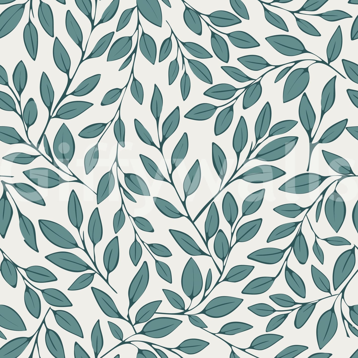 Teal Vines Wallpaper