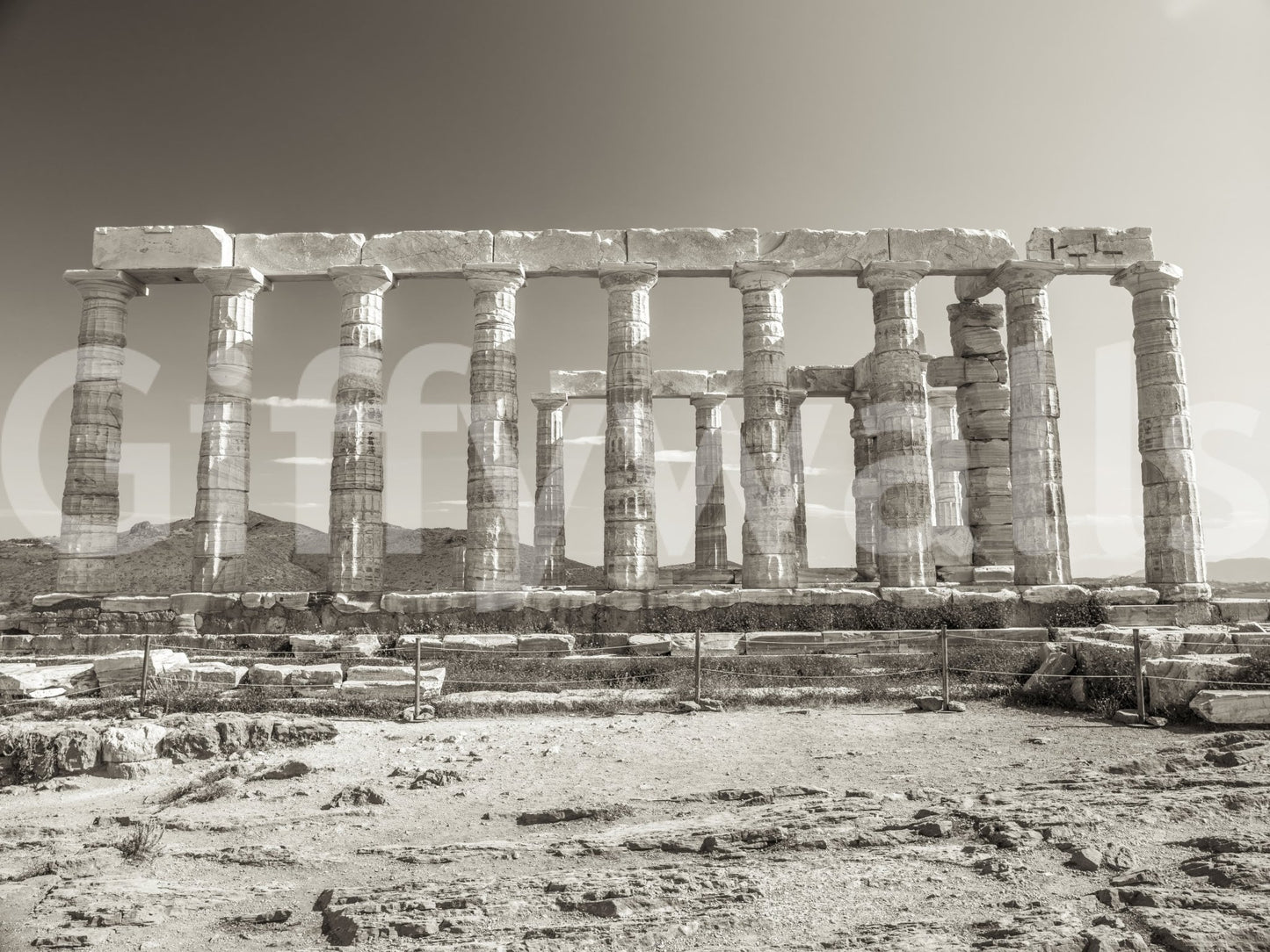 Temple of Poseidon Wall Mural