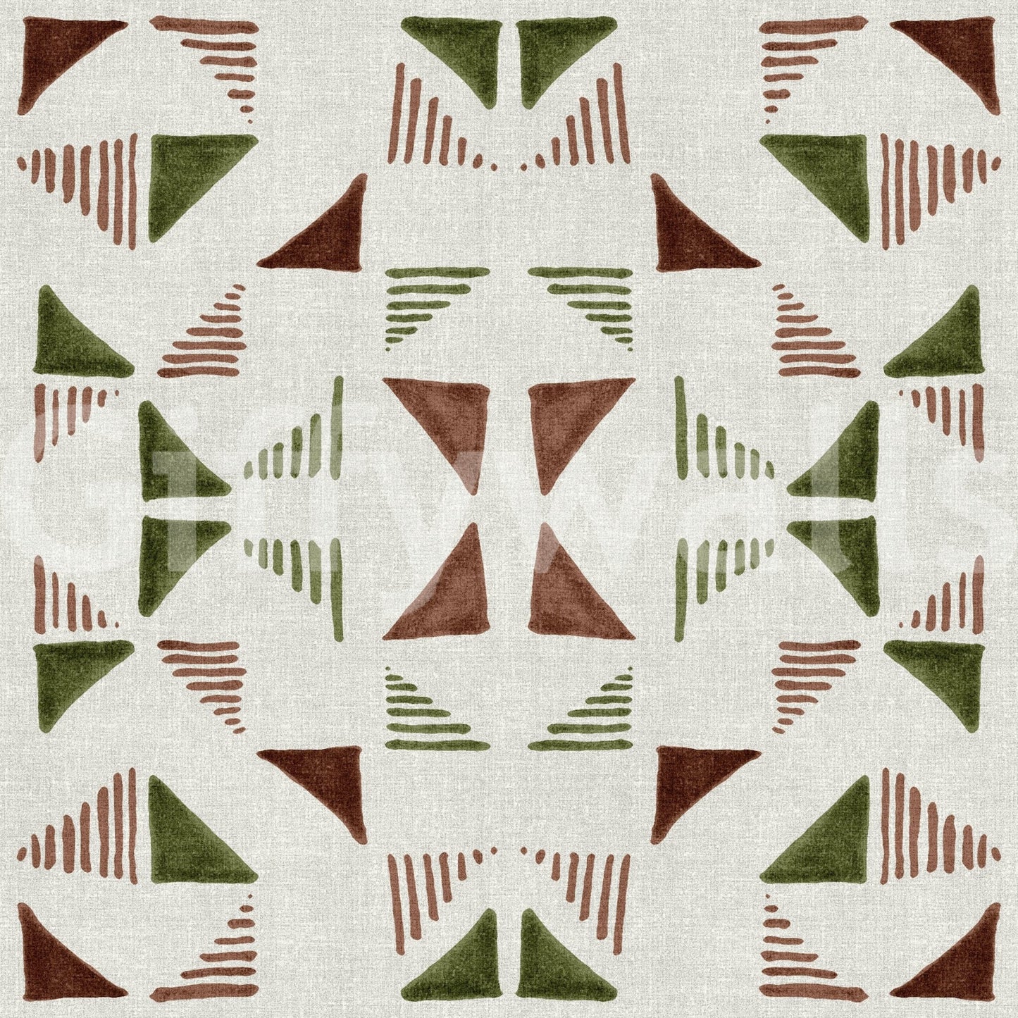 Papier peint composition triangles forêt