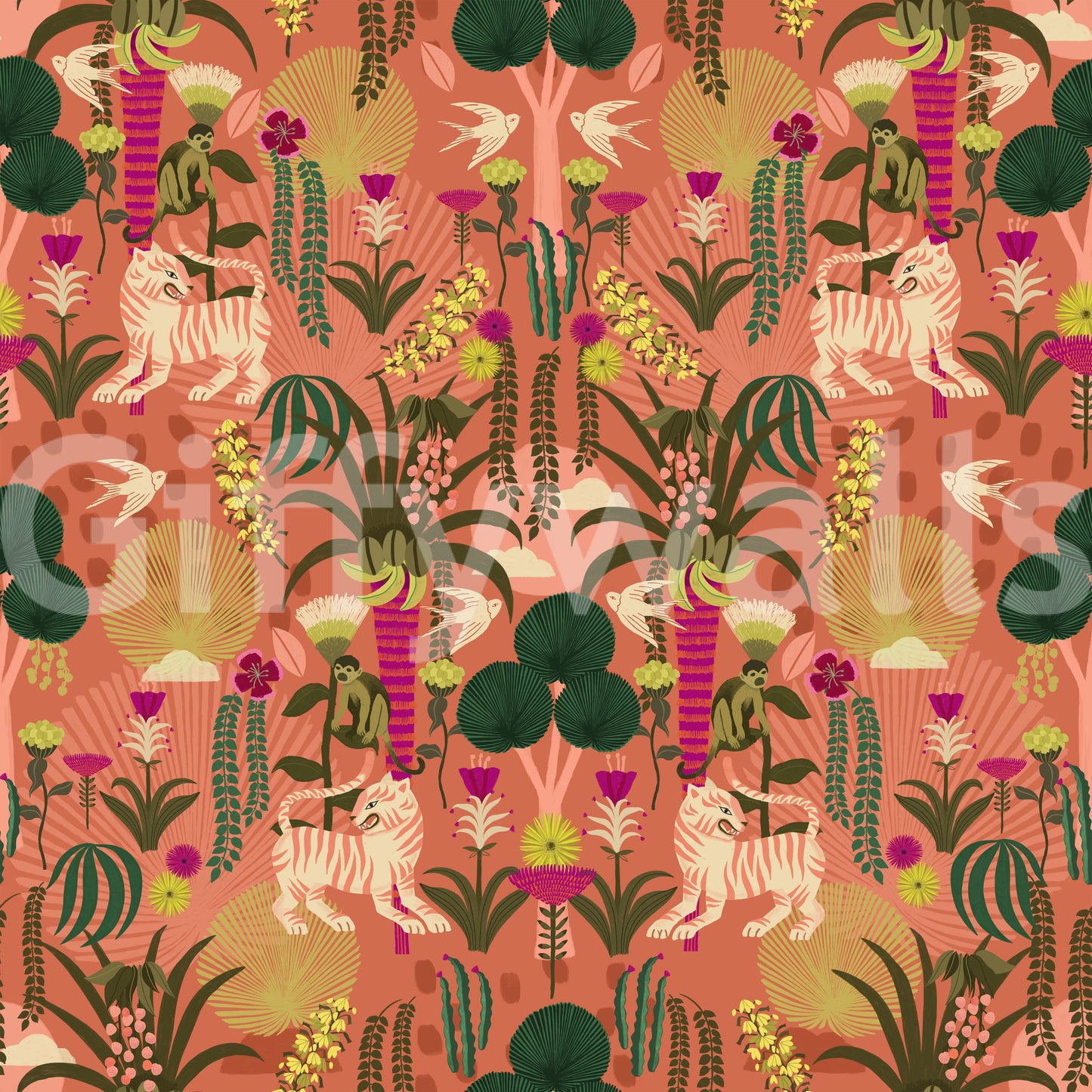 トロピカルタイガーガーデンの壁紙