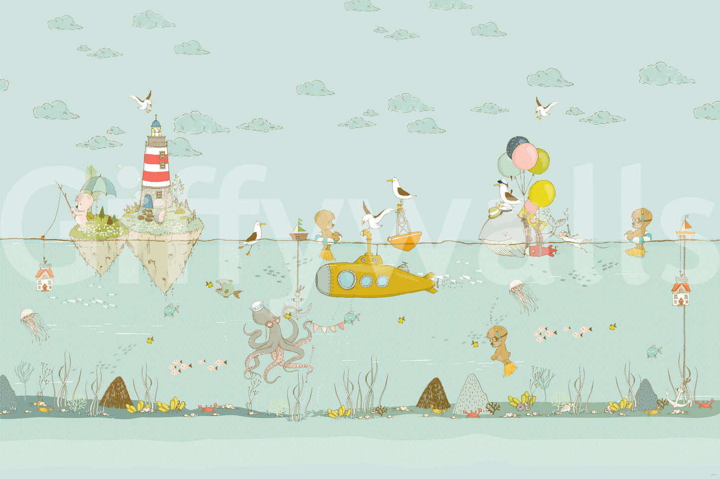 Underwater Whimsy Wall Mural -2759474