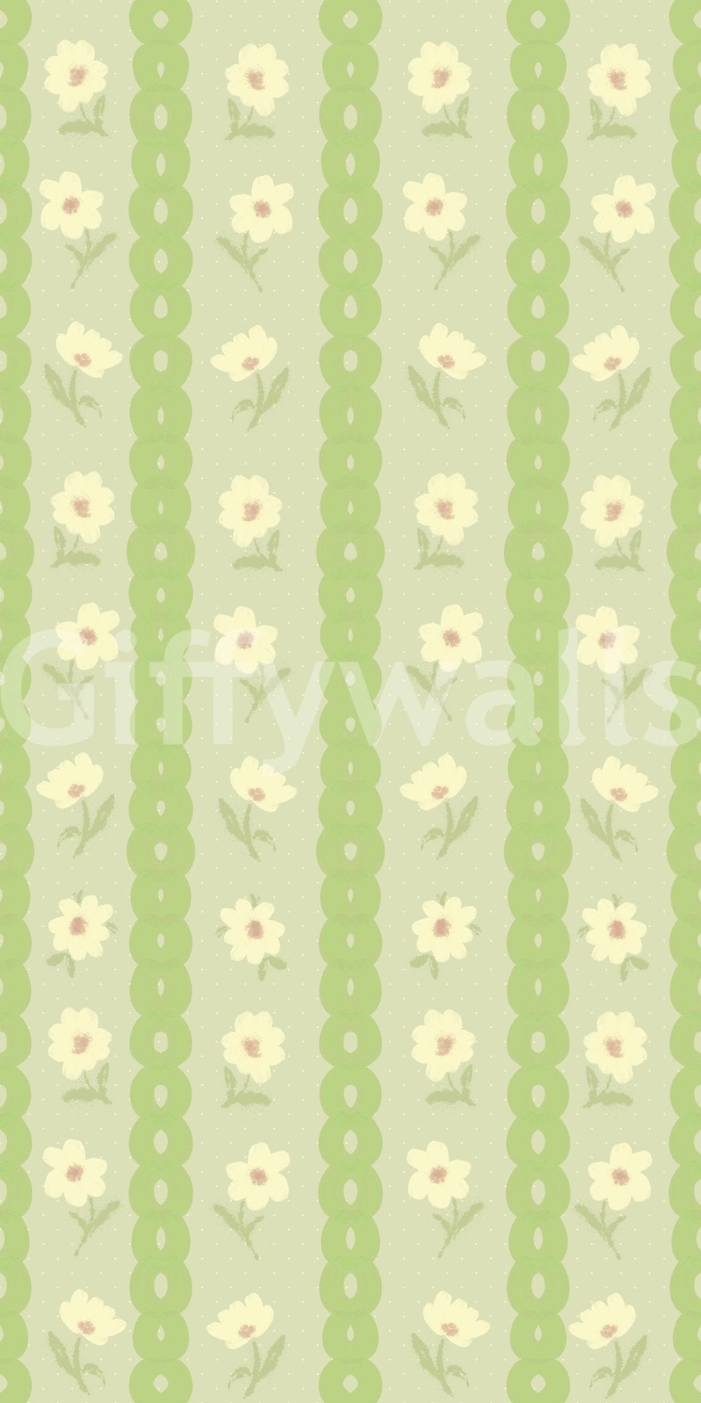 Vintage Bloom Rows Wallpaper