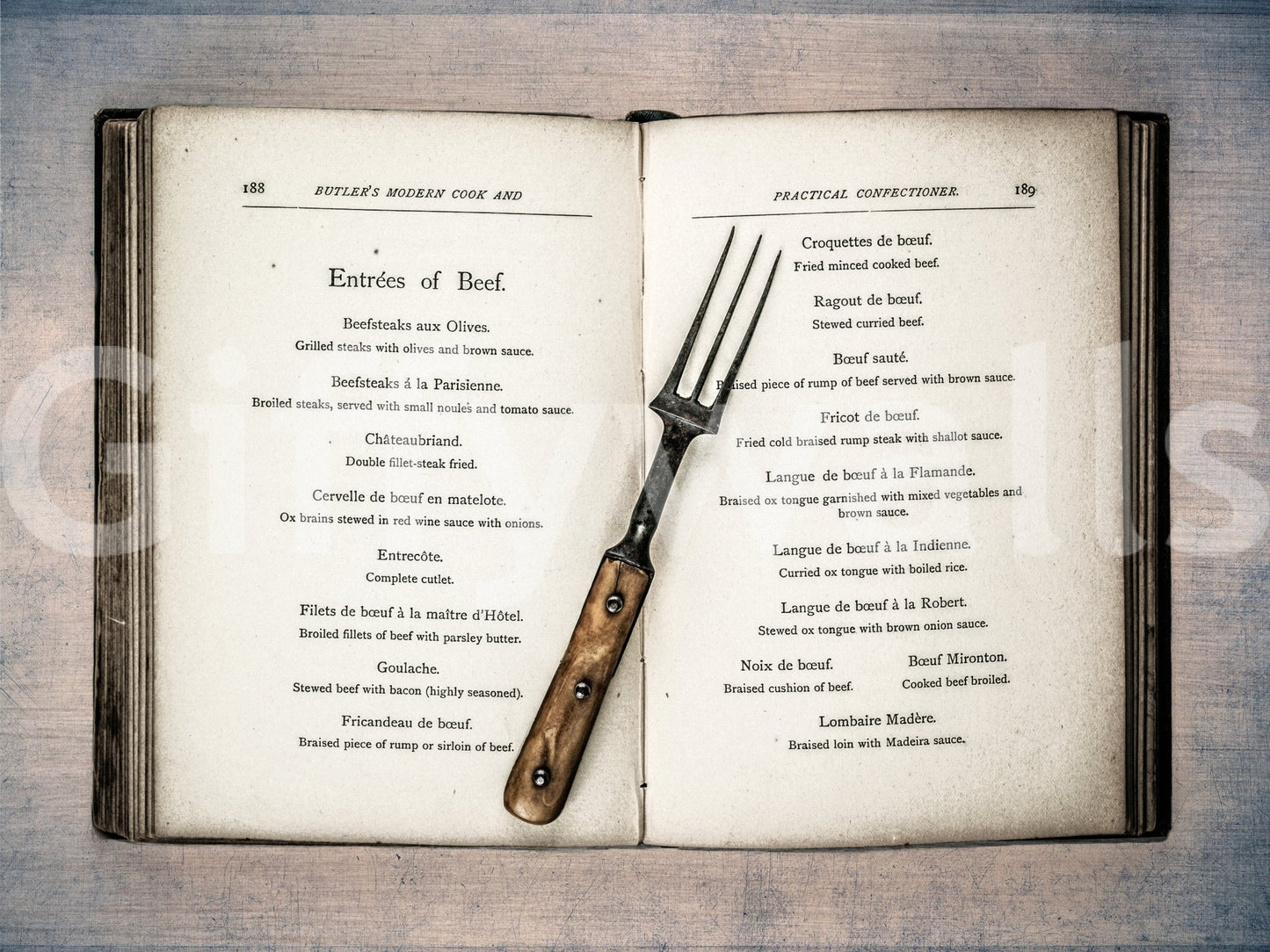 Vintage Cookbook Wall Mural