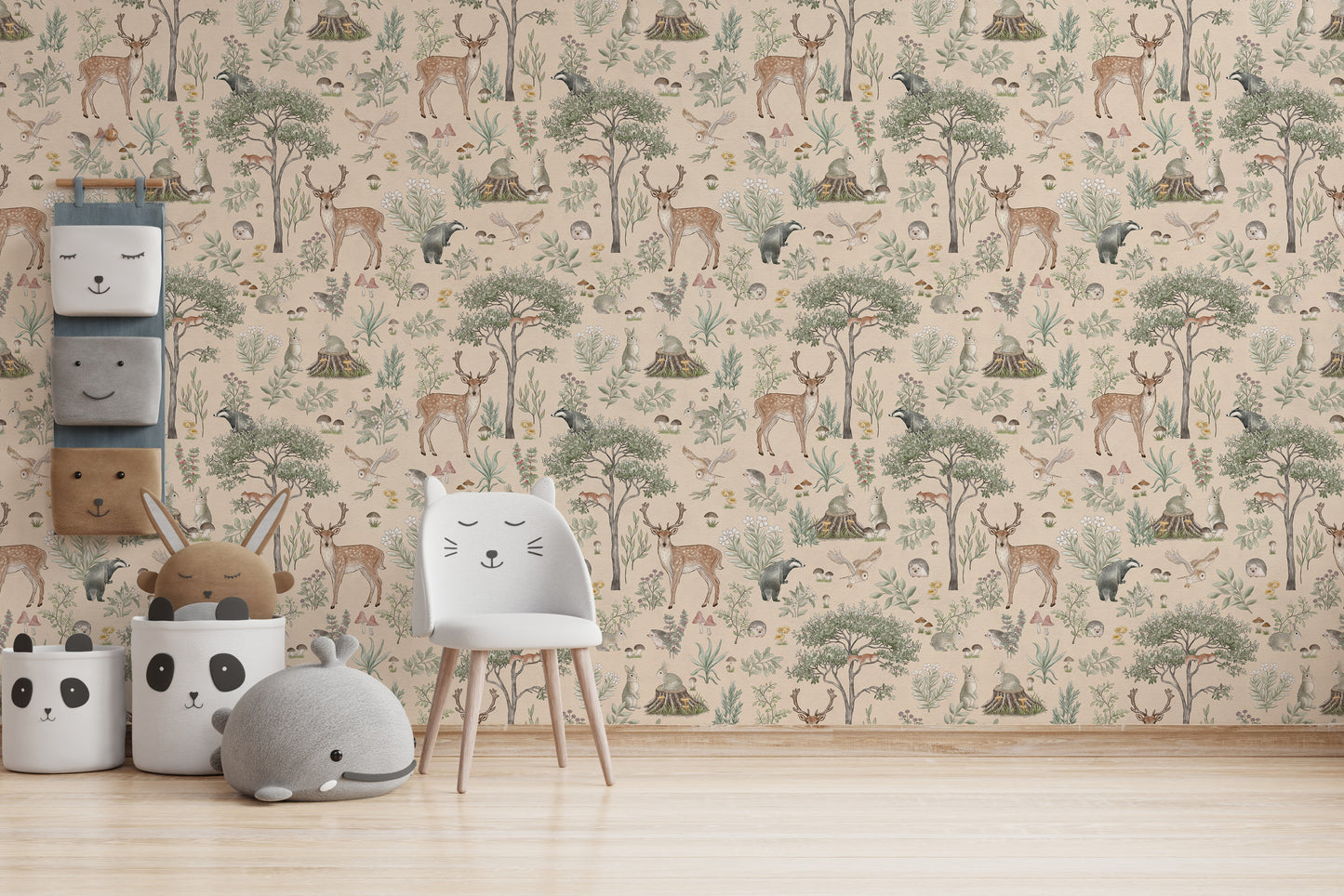 Warme Beige Wildlife Tapete