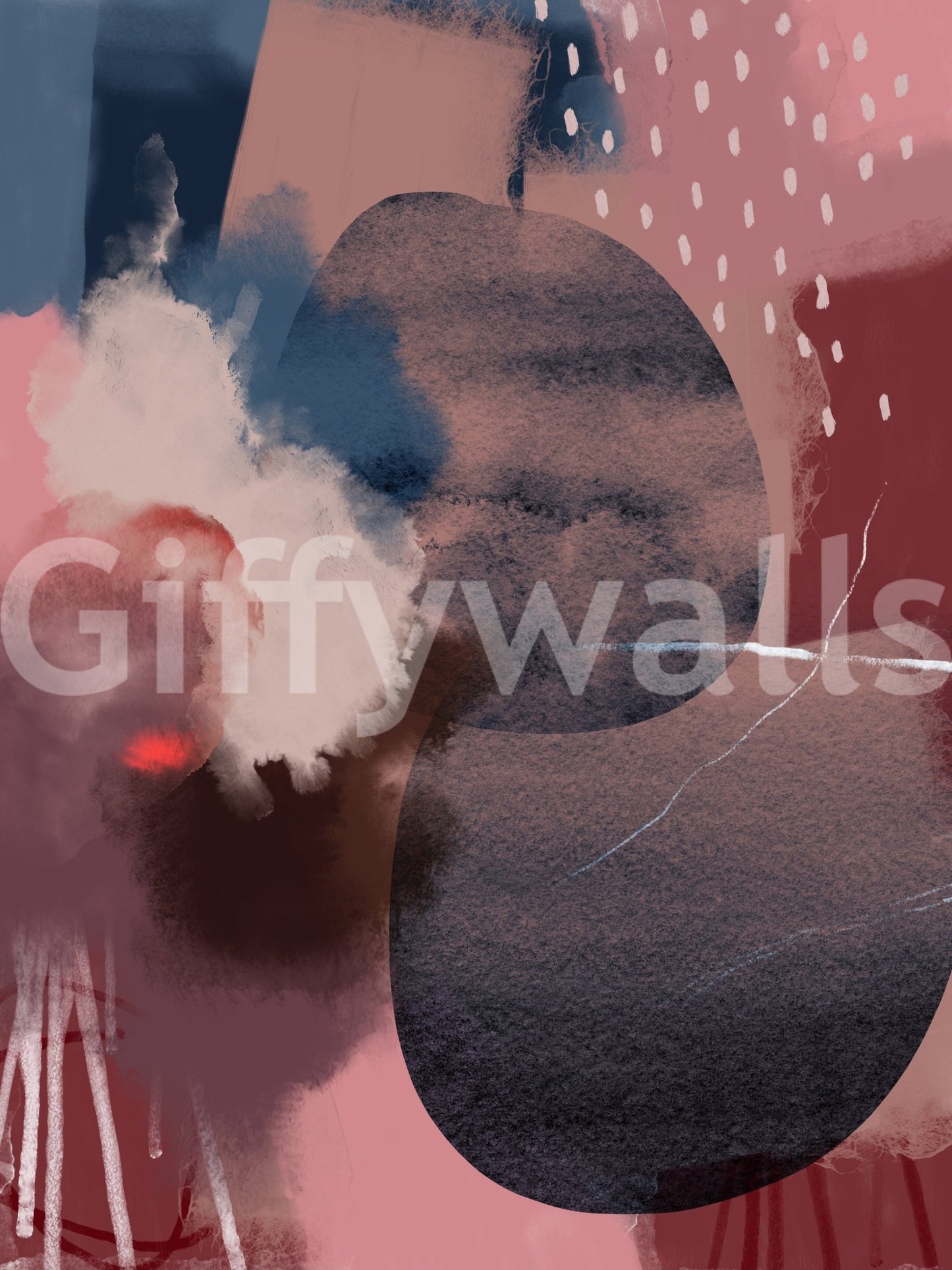 Warm tone abstract wall mural