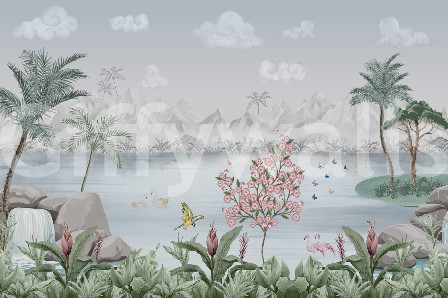 The style is painterly or a soft-focus photograph.