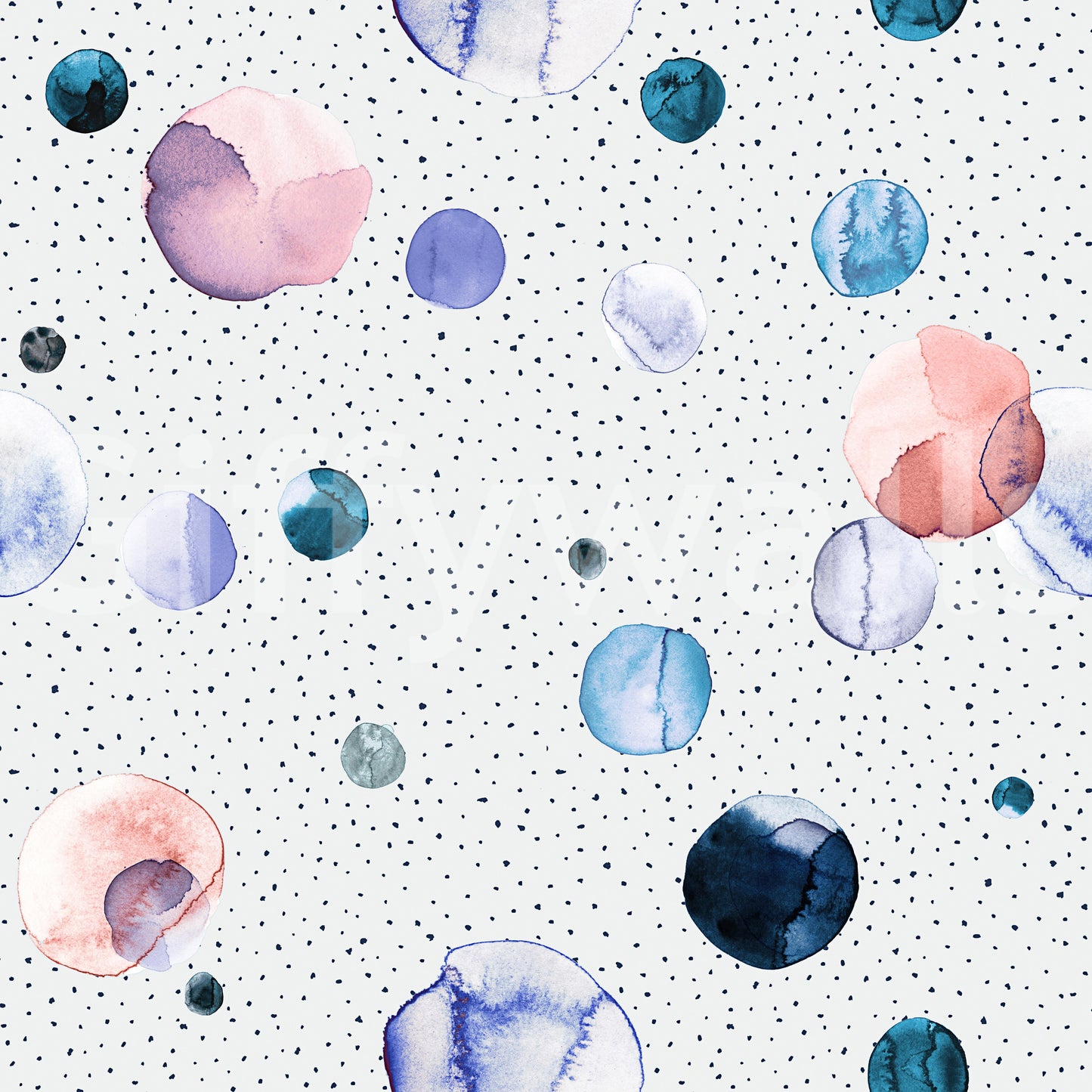 Wallpaper with soft, speckled dots in gentle colors for a tranquil effect.