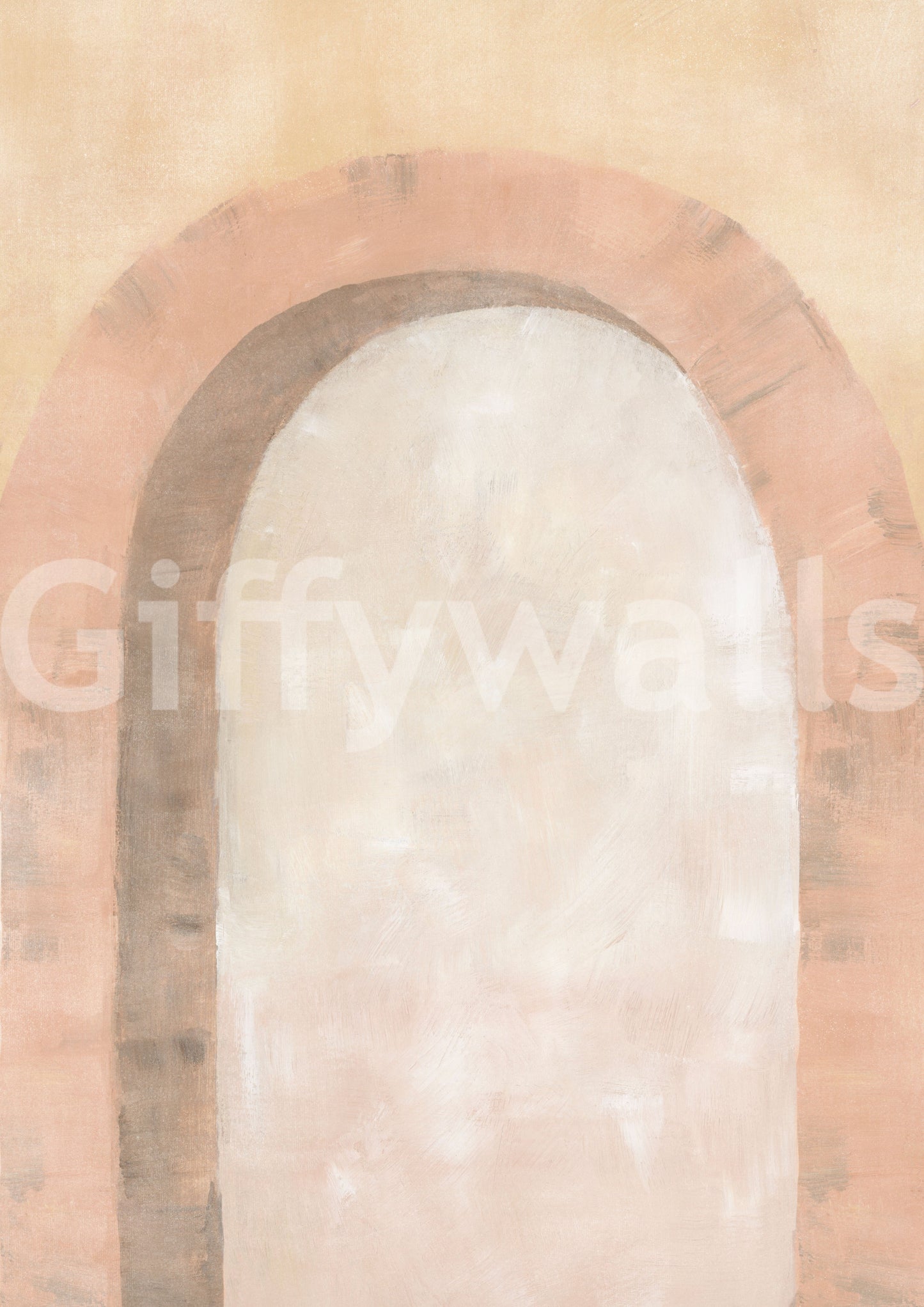 Contemporary blush arch wall covering
