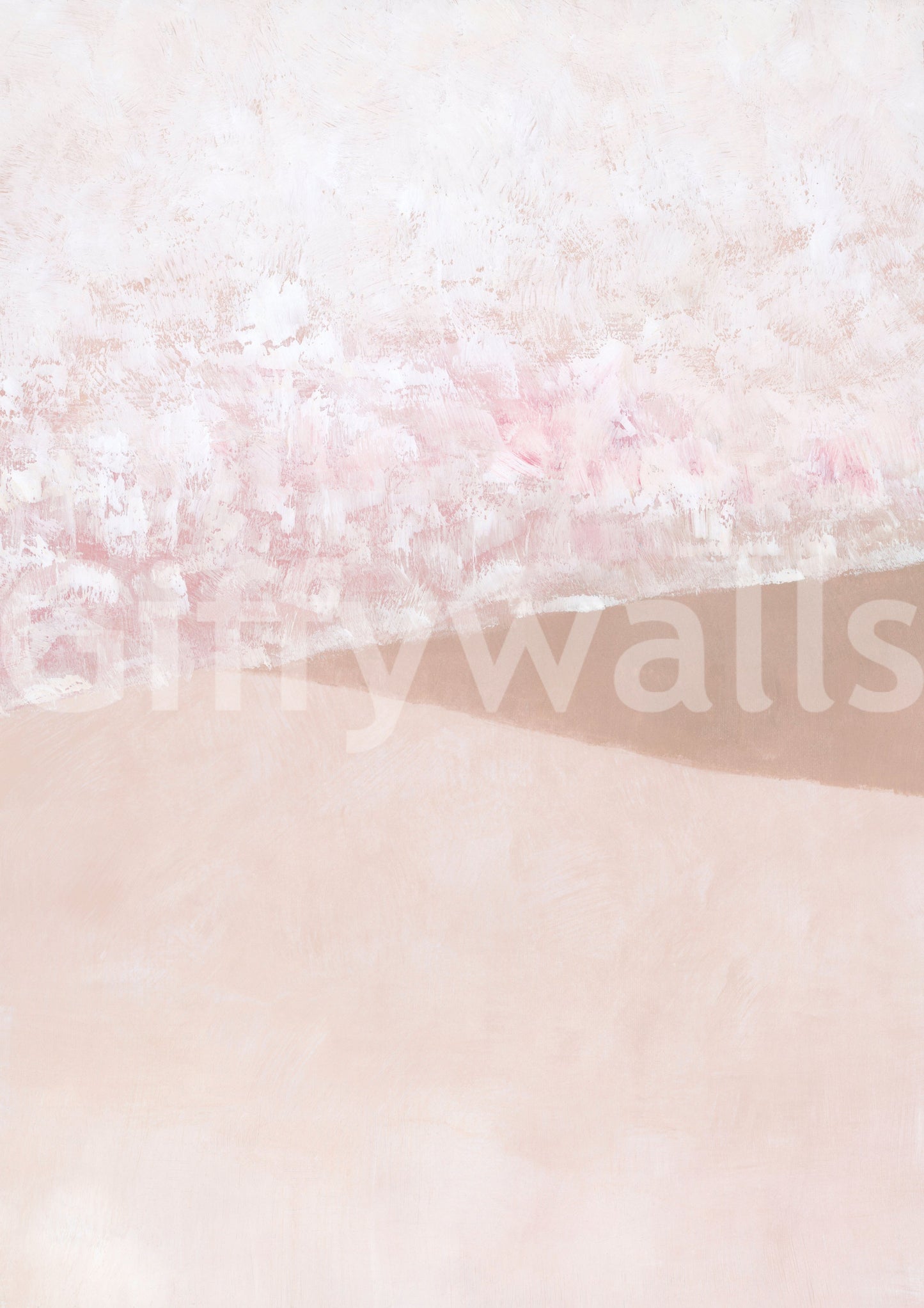 Soft blush waves and sandy textures