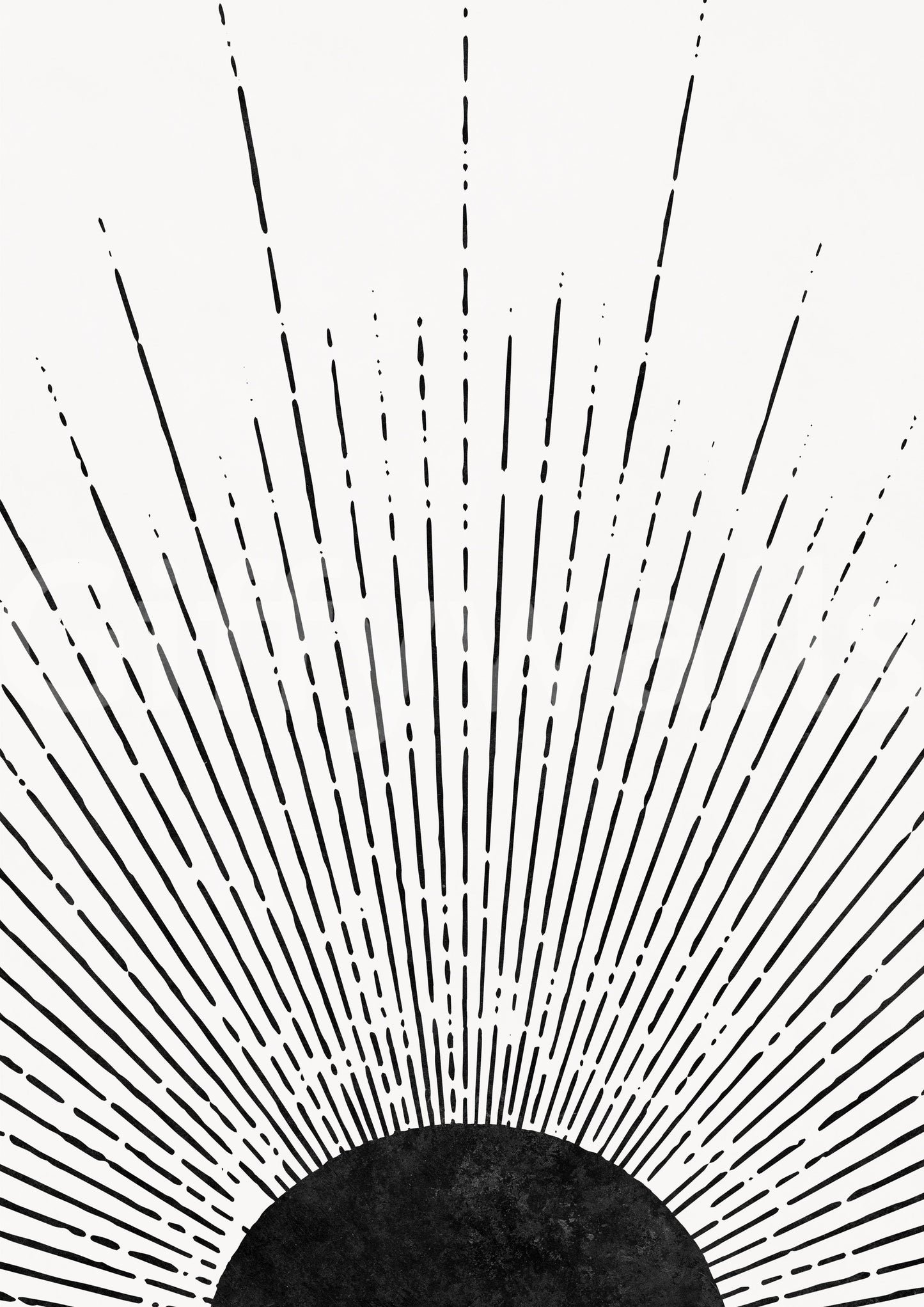 Abstract rays mural for living room