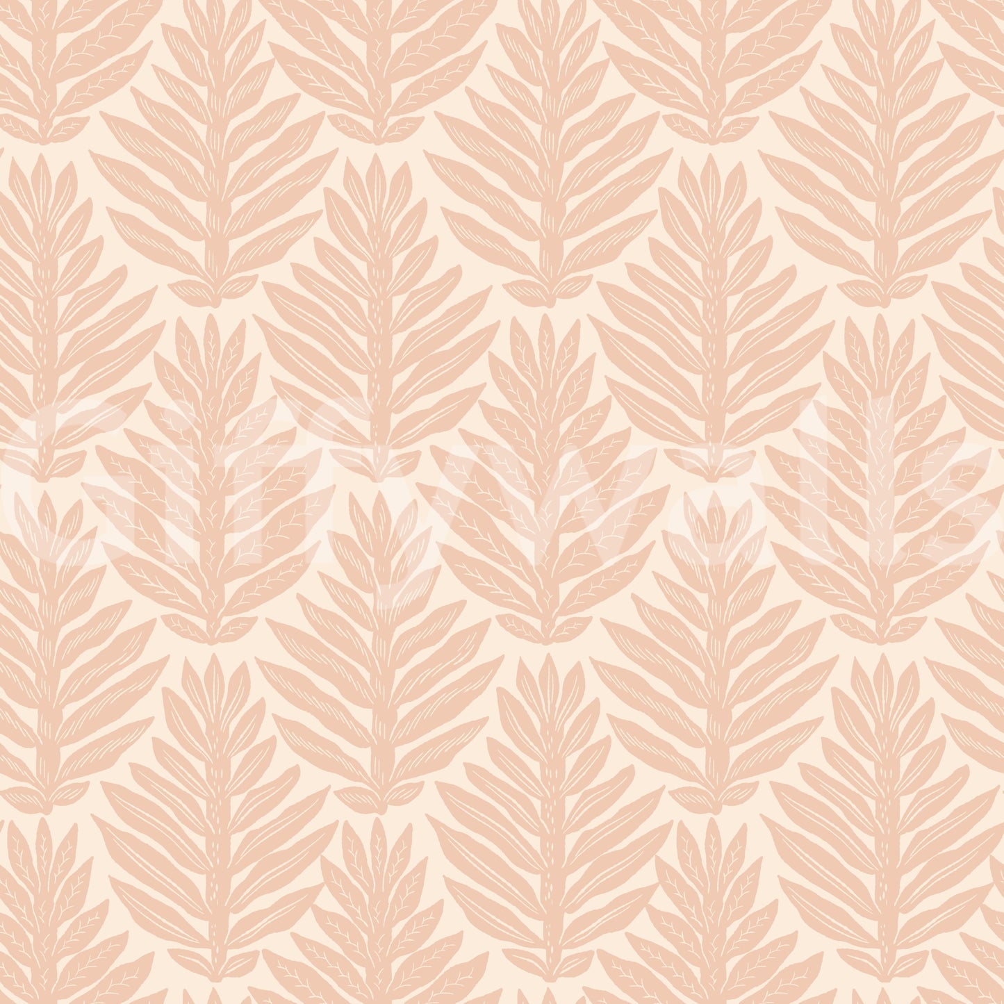 Terracotta Leaf Scallop Jewel Jungle Wallpaper