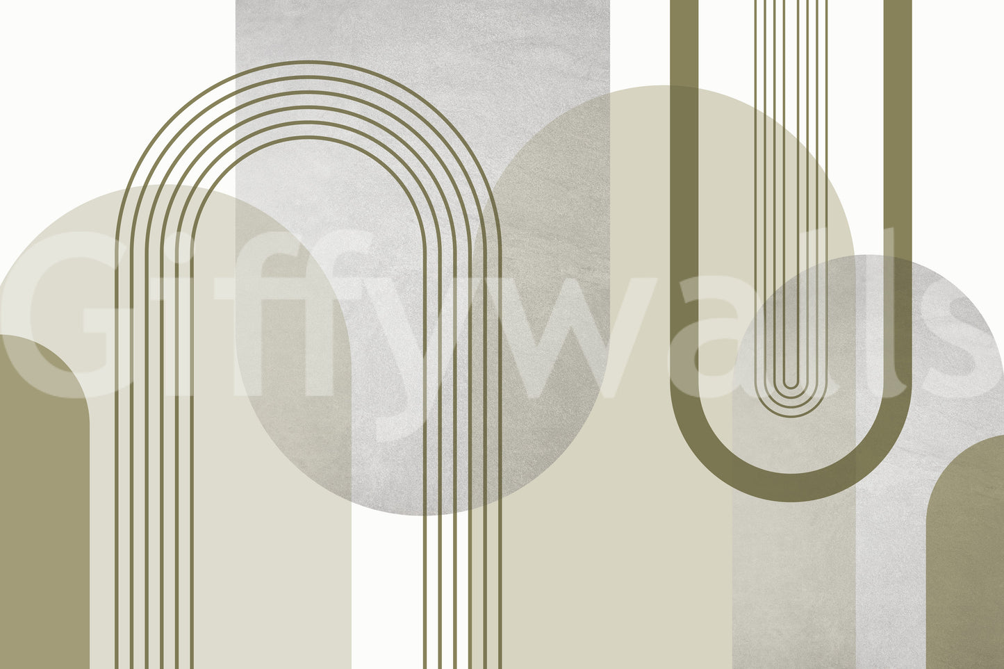 Modern Mid-Century Abstraction Wall Mural