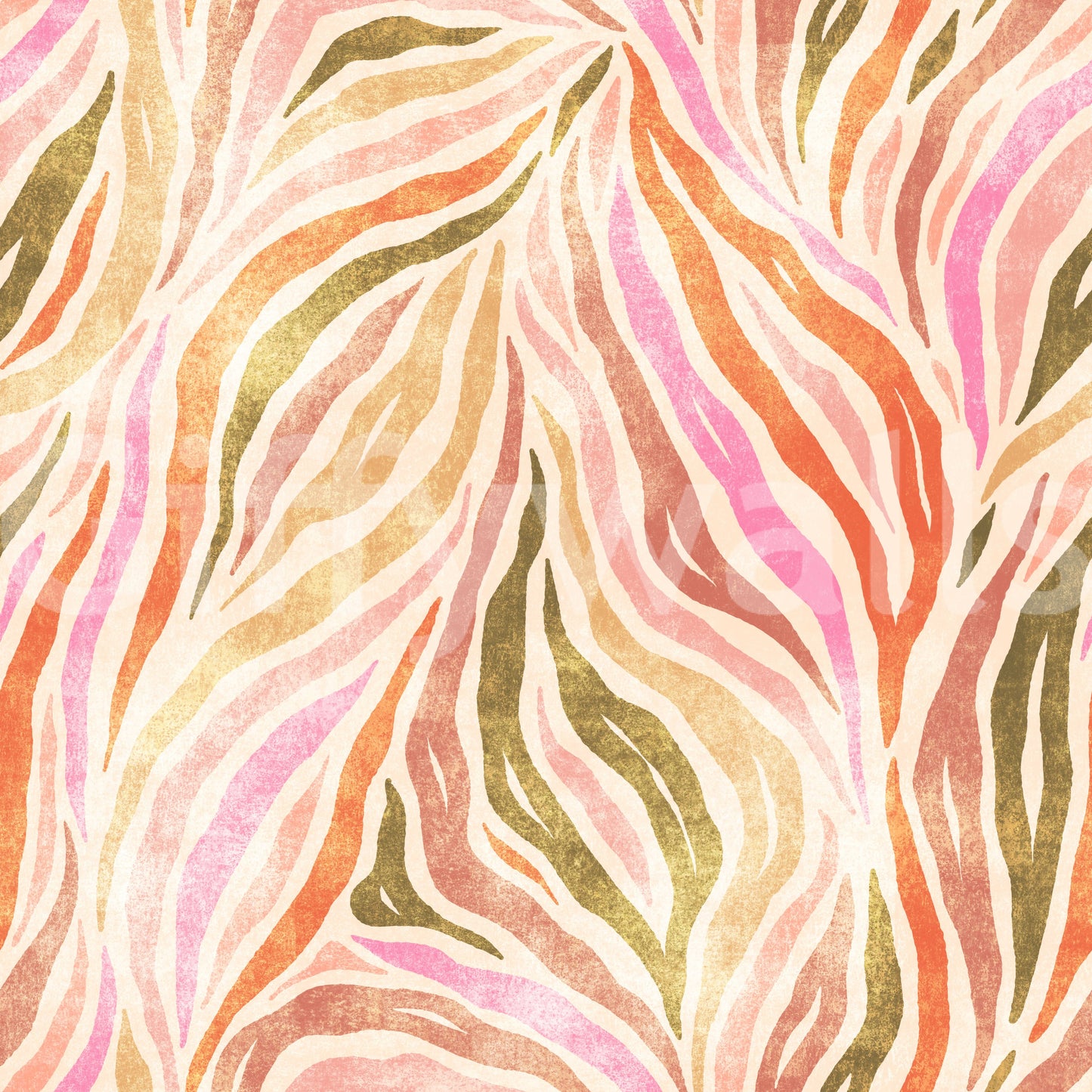 Multicolor tekstureret zebra print tapet