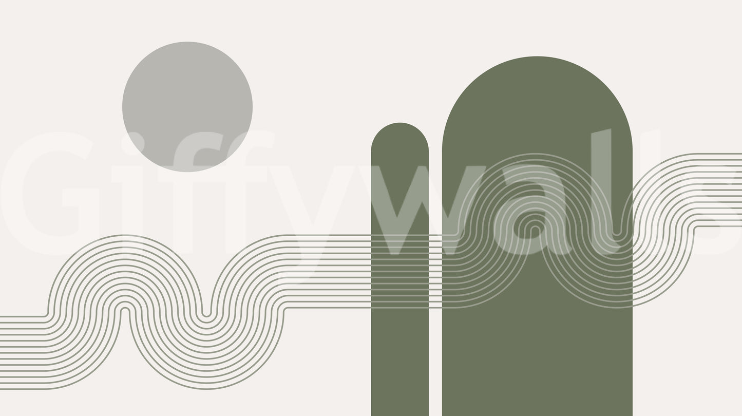 Serenligheden af kurver vægmaleri