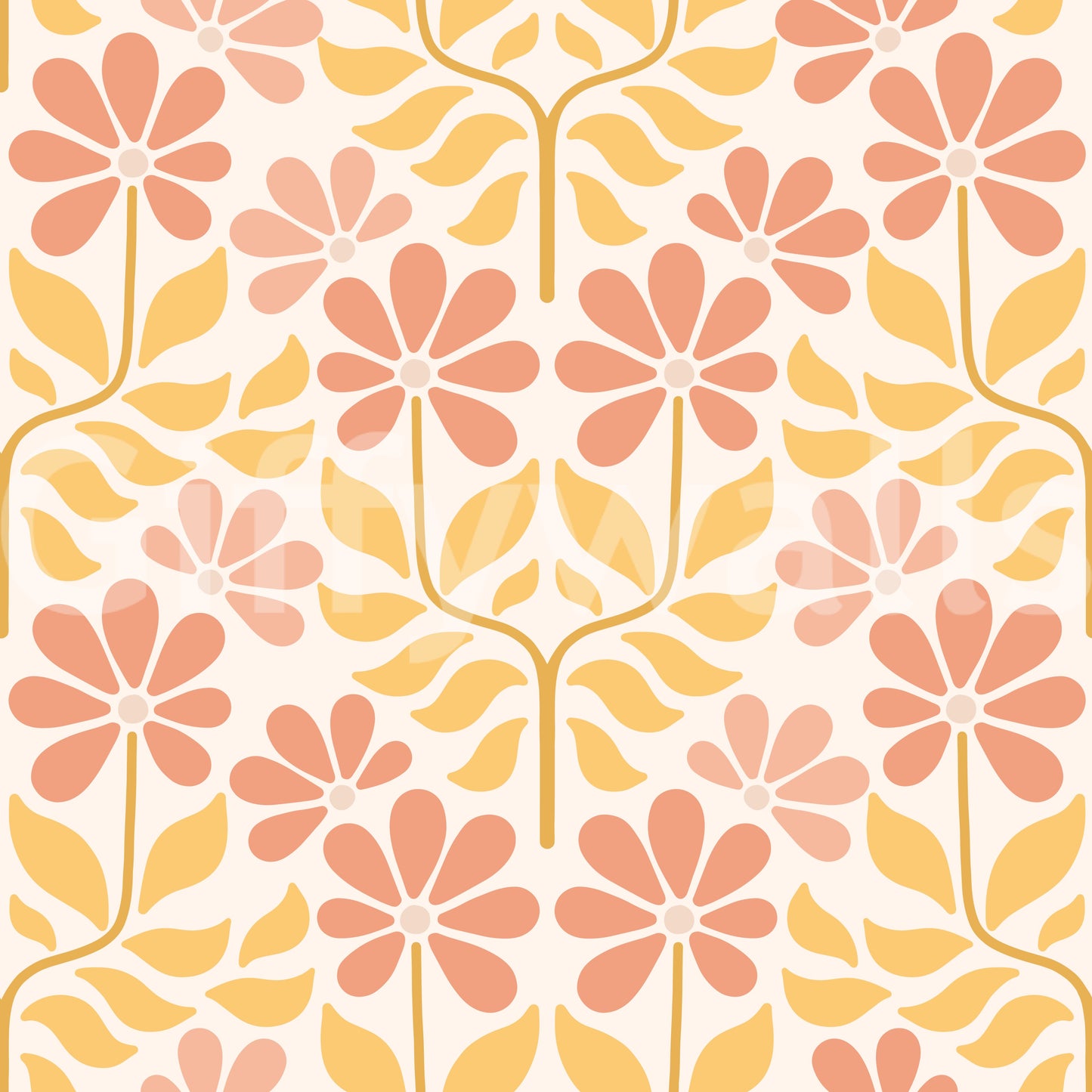 70s-inspired flower wallpaper with vibrant prints