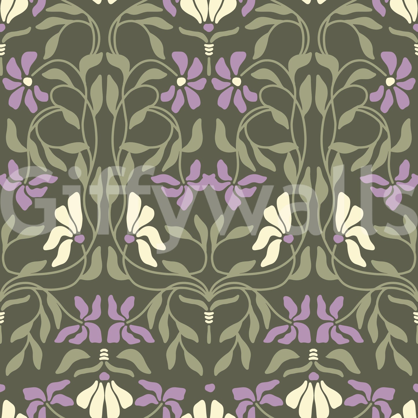 Art Nouveau Bloom Wallpaper