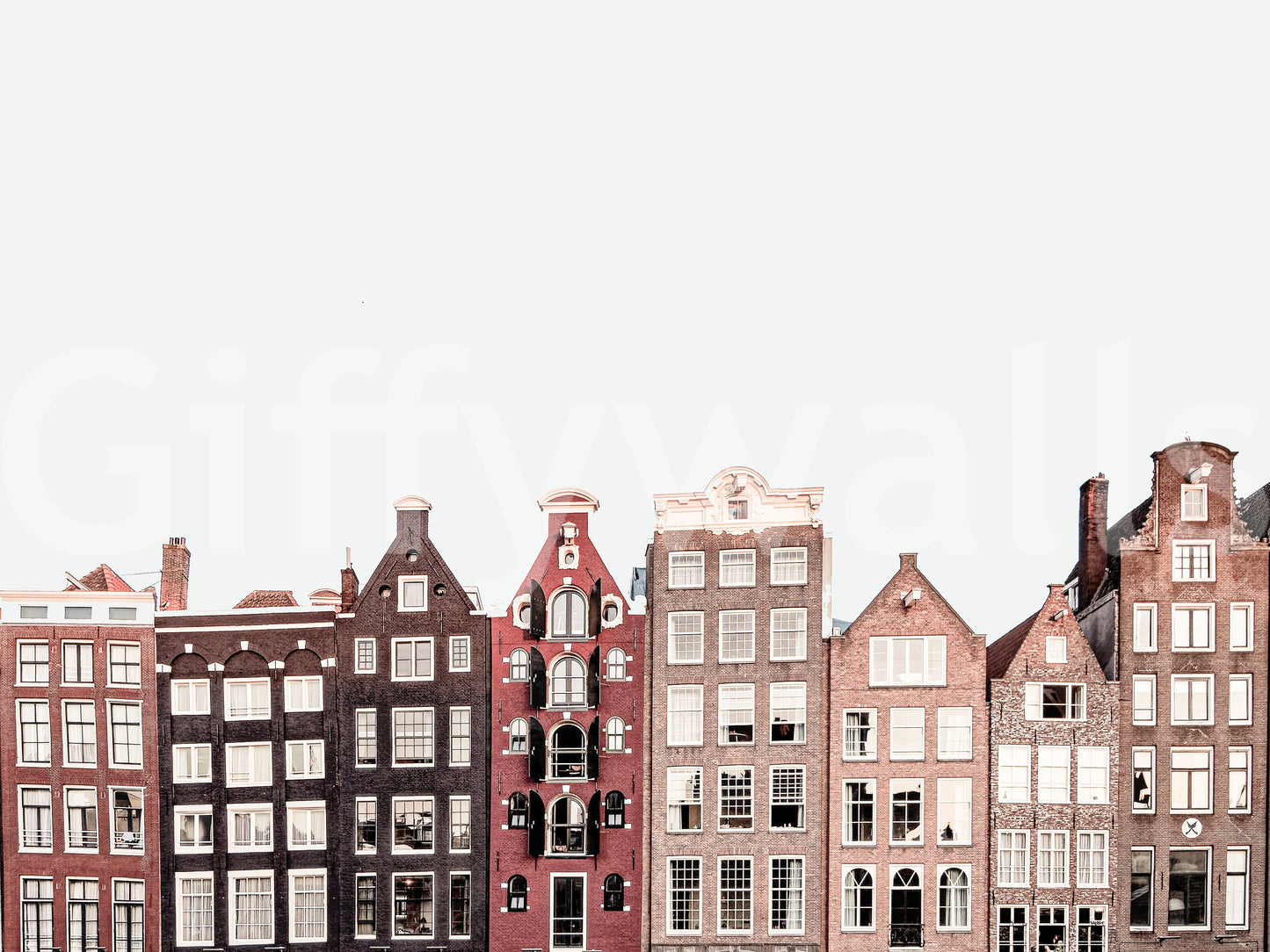 Amsterdam Canal huse vægmaleri