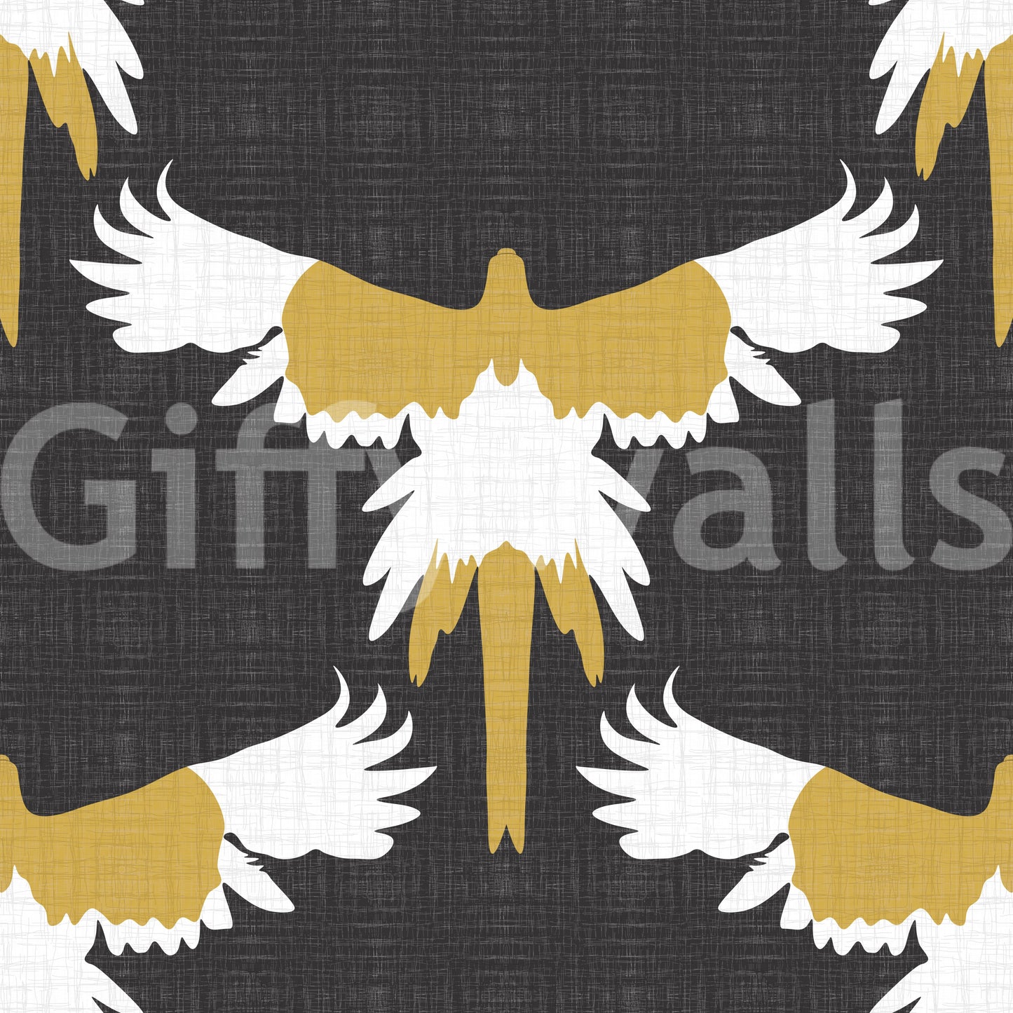 Rustic Macaw Flock Gray Wallpaper