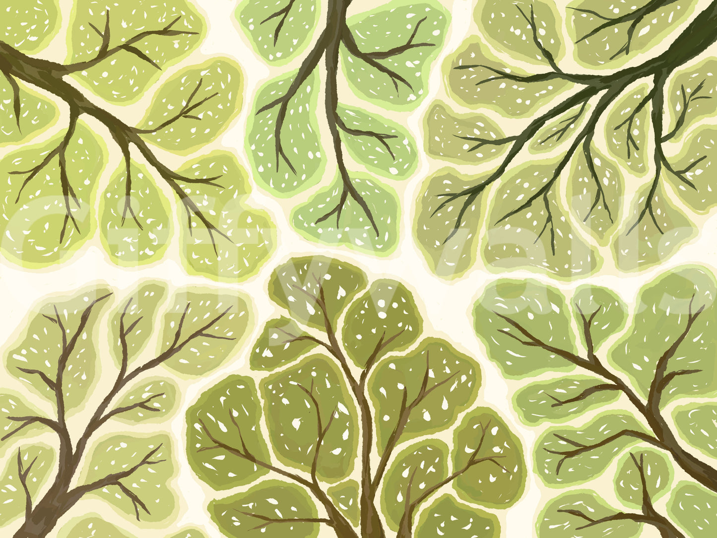 Crown skyhed - skovmaleri på skovmaleri