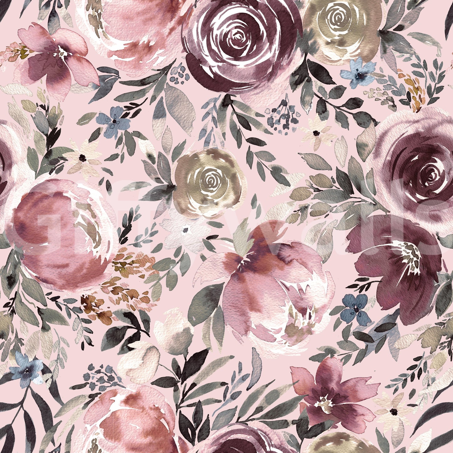 Peonies Pastel Rose Wallpaper