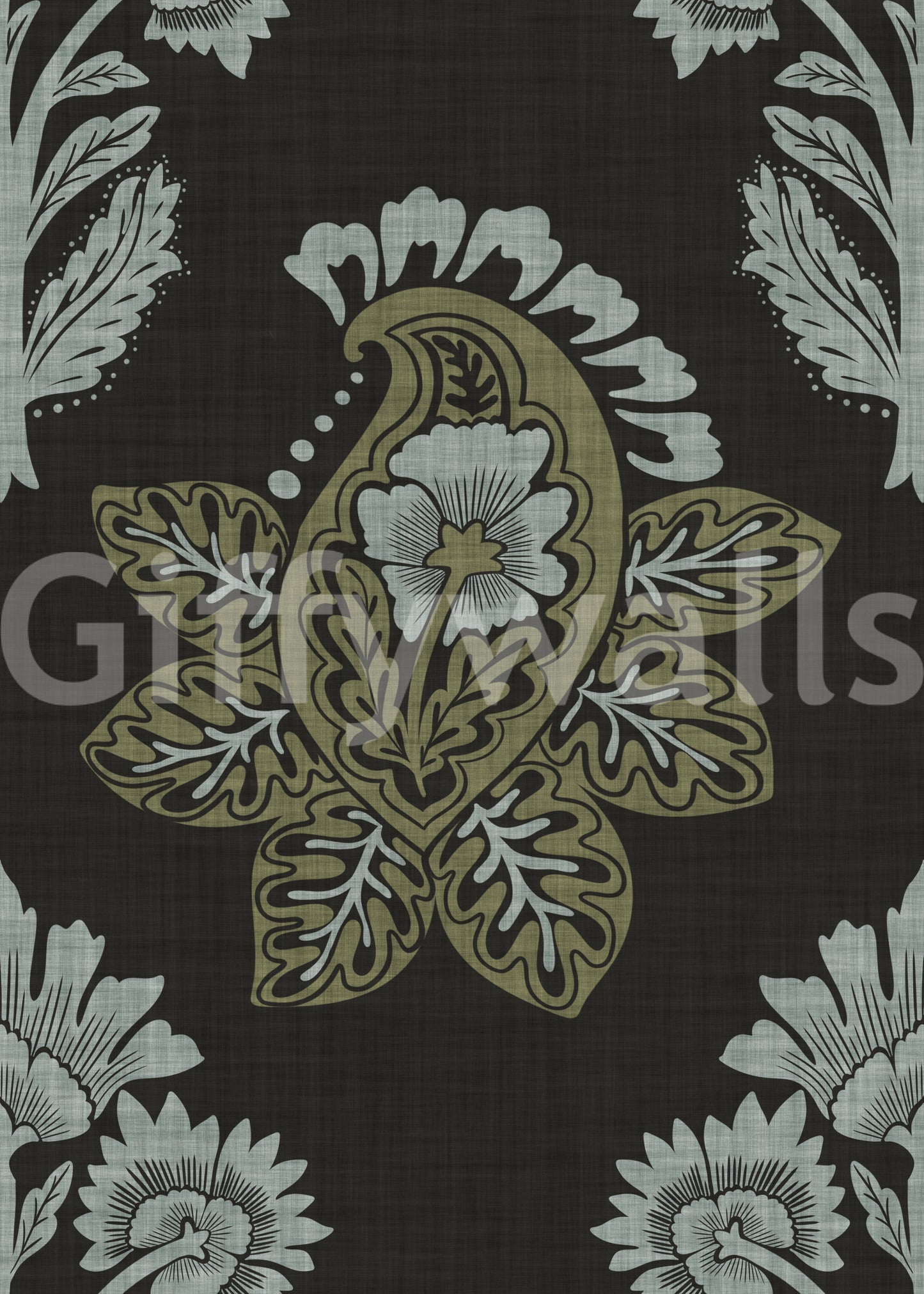 Dark nature wallpaper with soft leaf details