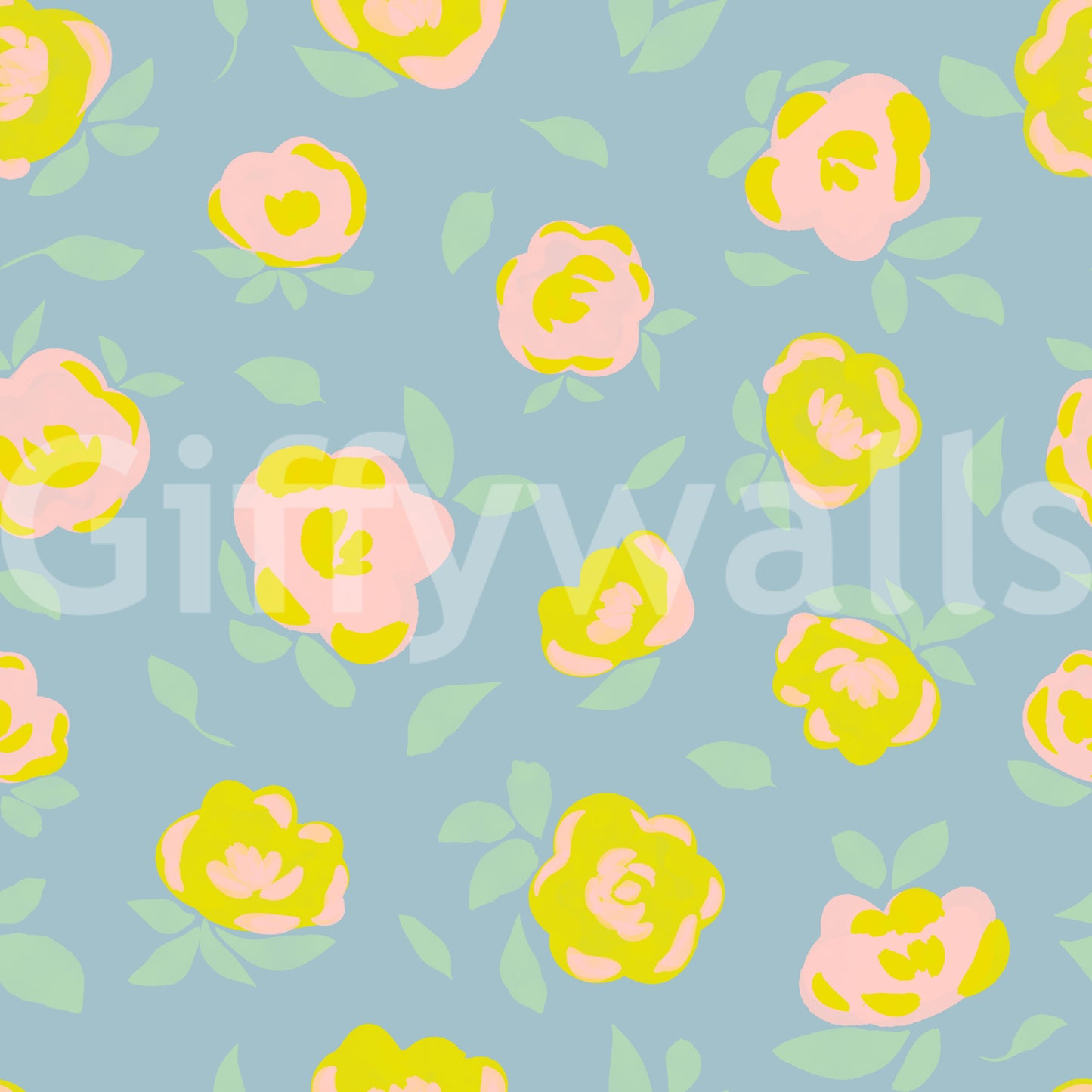 Pastel blomstring tapet