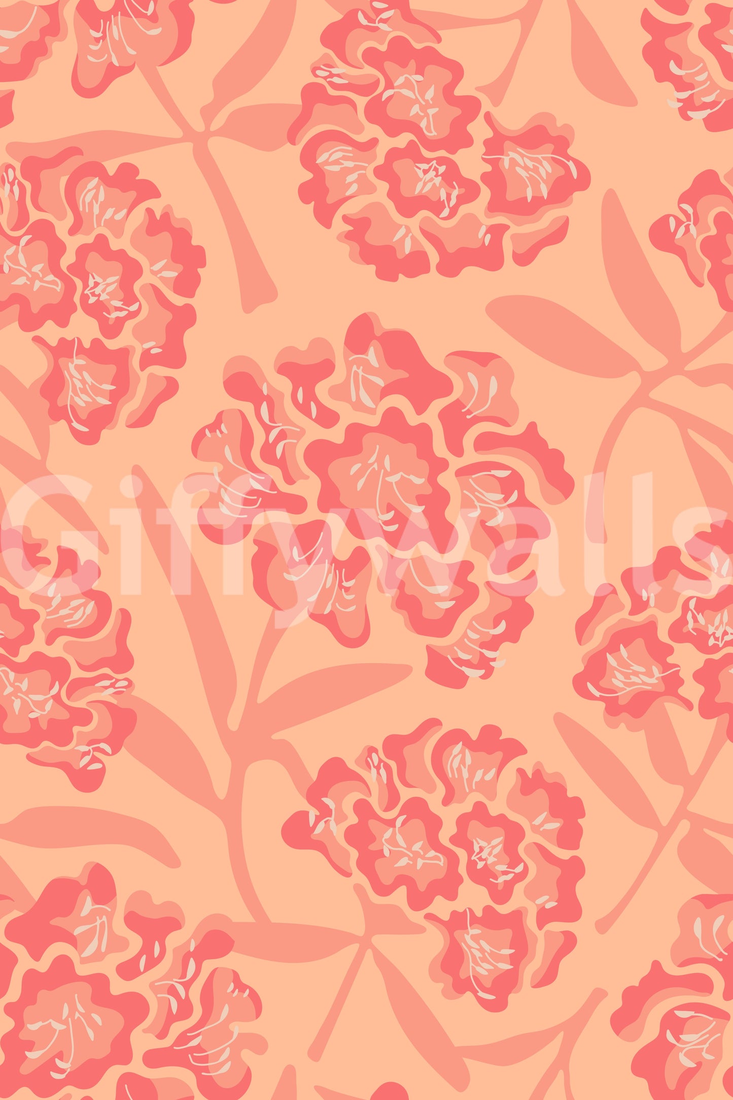 Bright floral wallpaper pattern