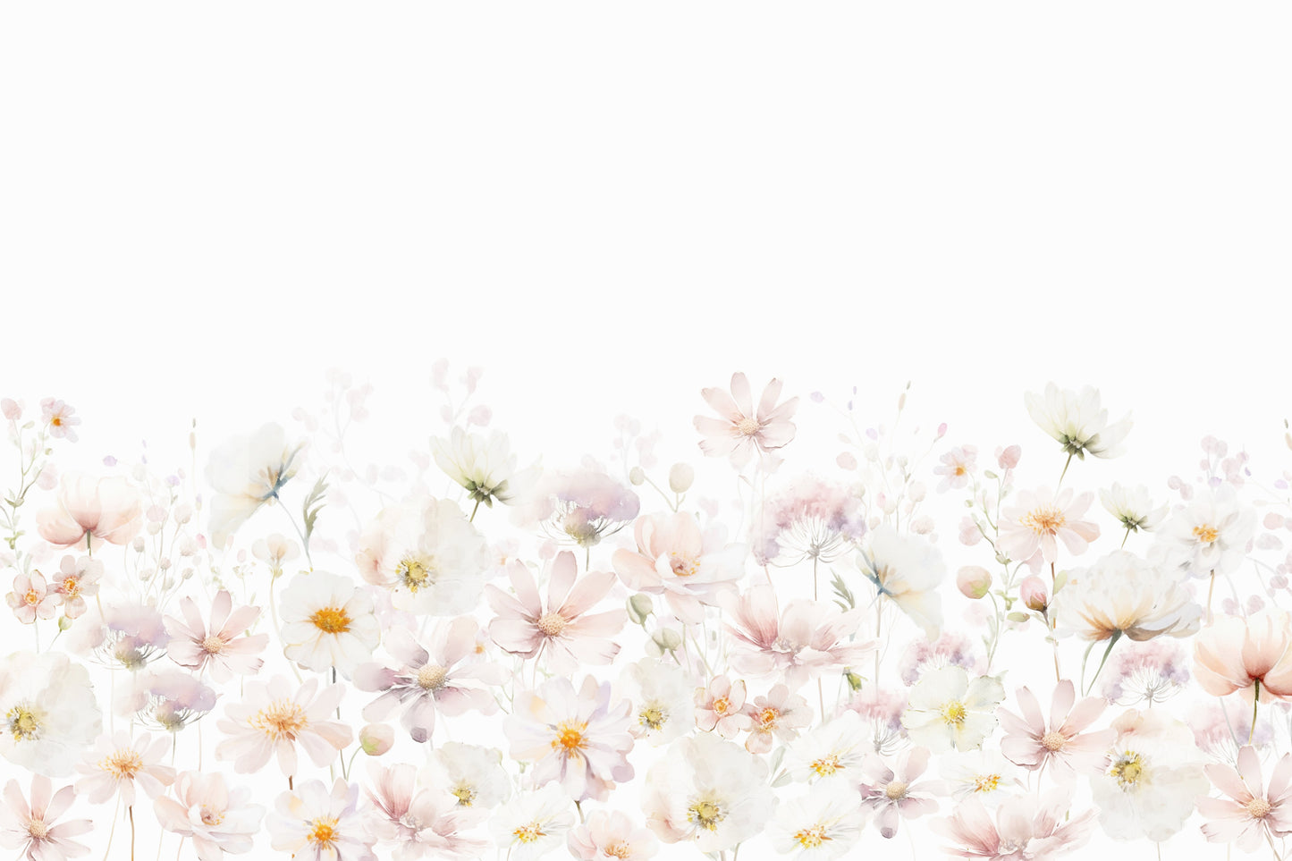 Calm pastel flower wallpaper