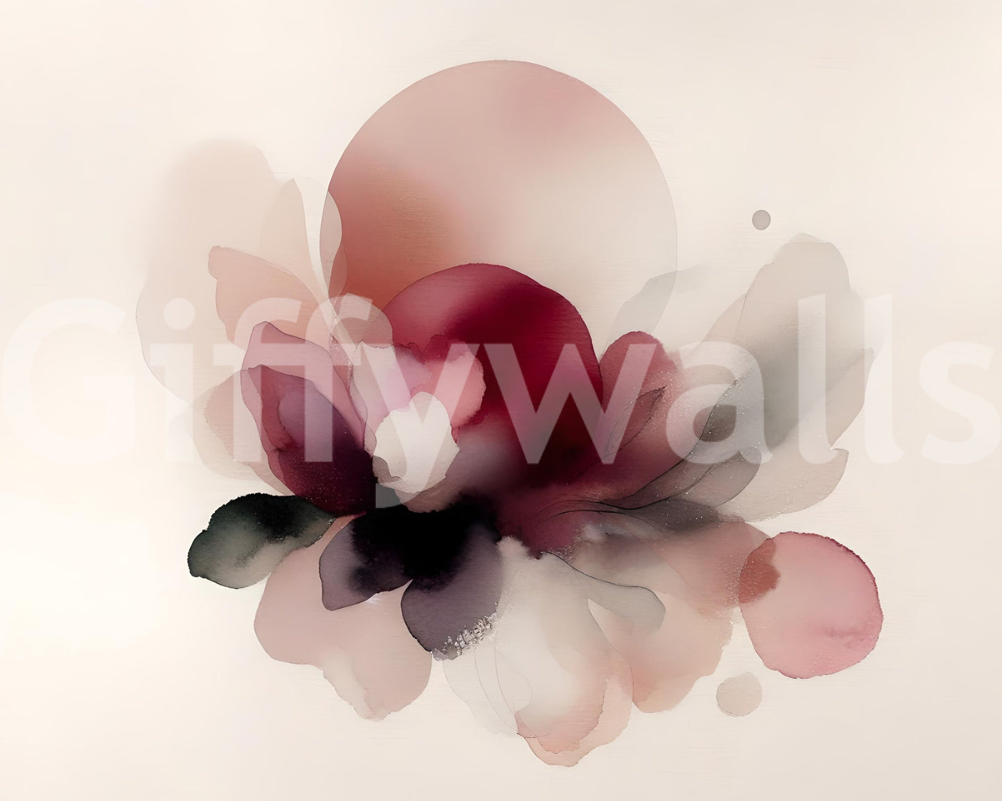 Blødt kronblad hvisker vægmaleri