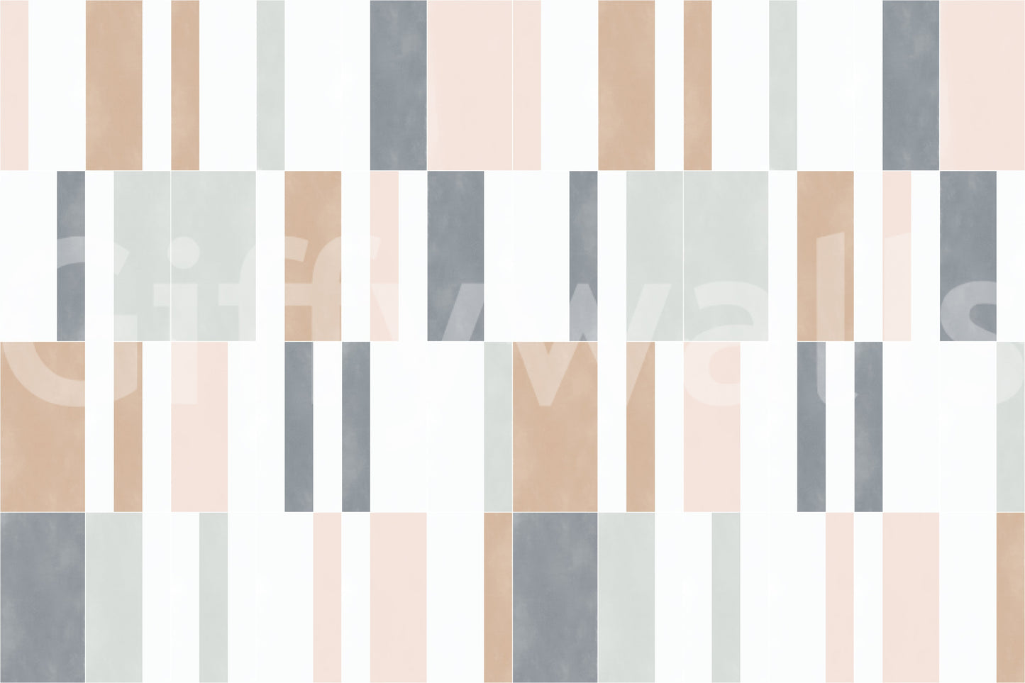 Subdued pastel tile pattern mural for stylish interiors