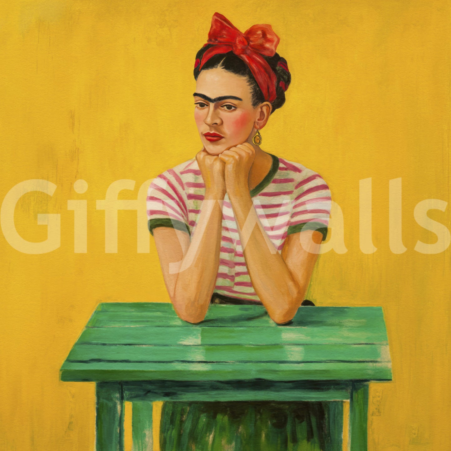 Mural capturing golden hour light and inner peace