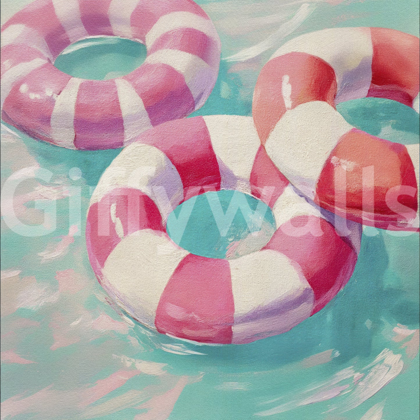 Colorful feature wall inspired by vintage resort life