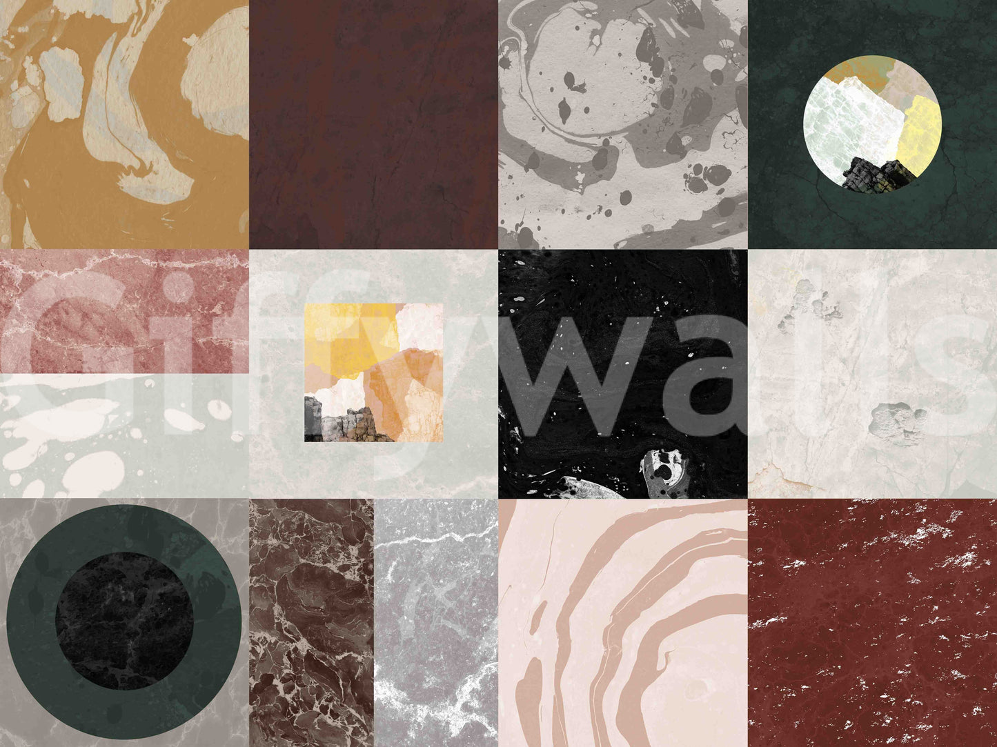 Layered stone pattern wallpaper from Pietra2 series