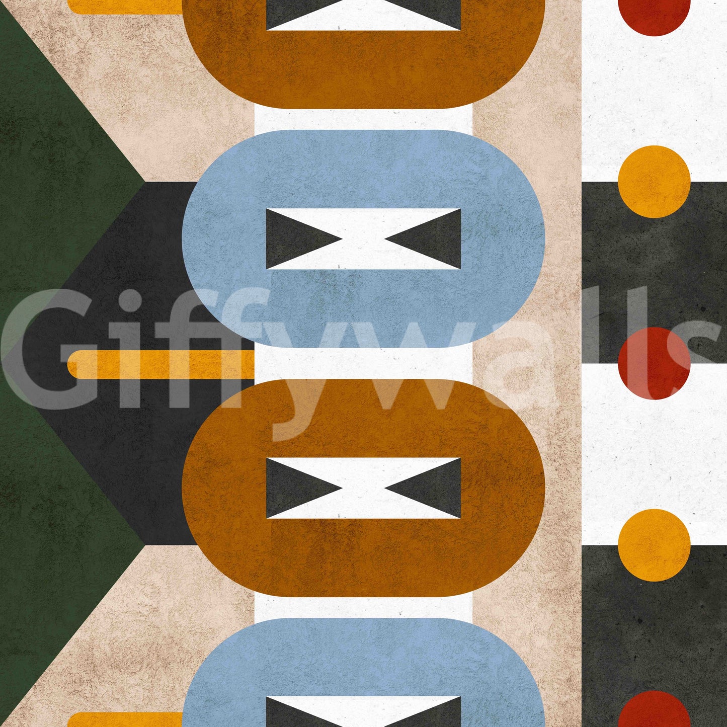 Terra Firma mural wallpaper with structural balance