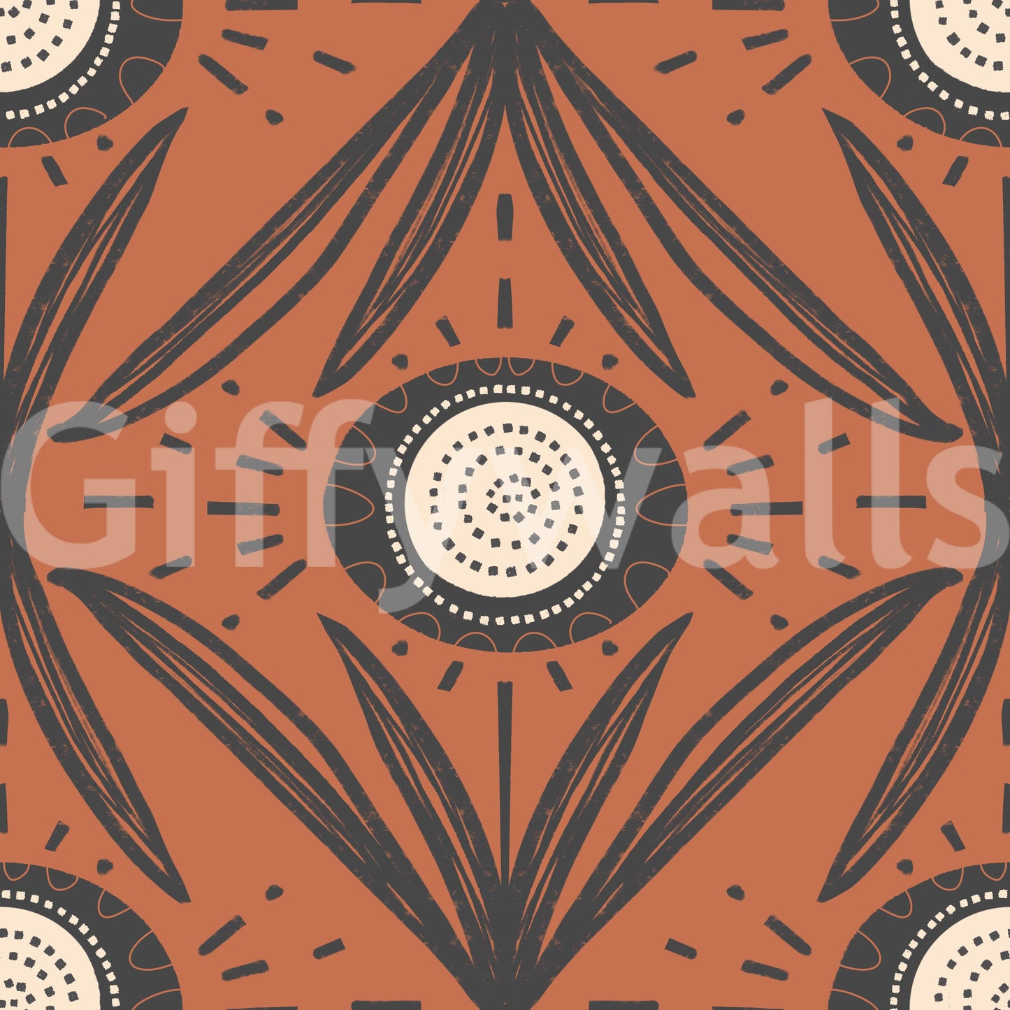 Statement floral wall design with contrast