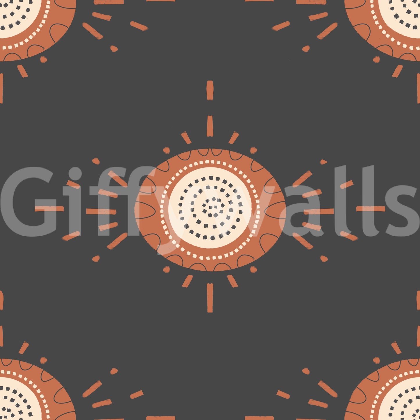 Minimalist yet striking floral patterns in terracotta and charcoal