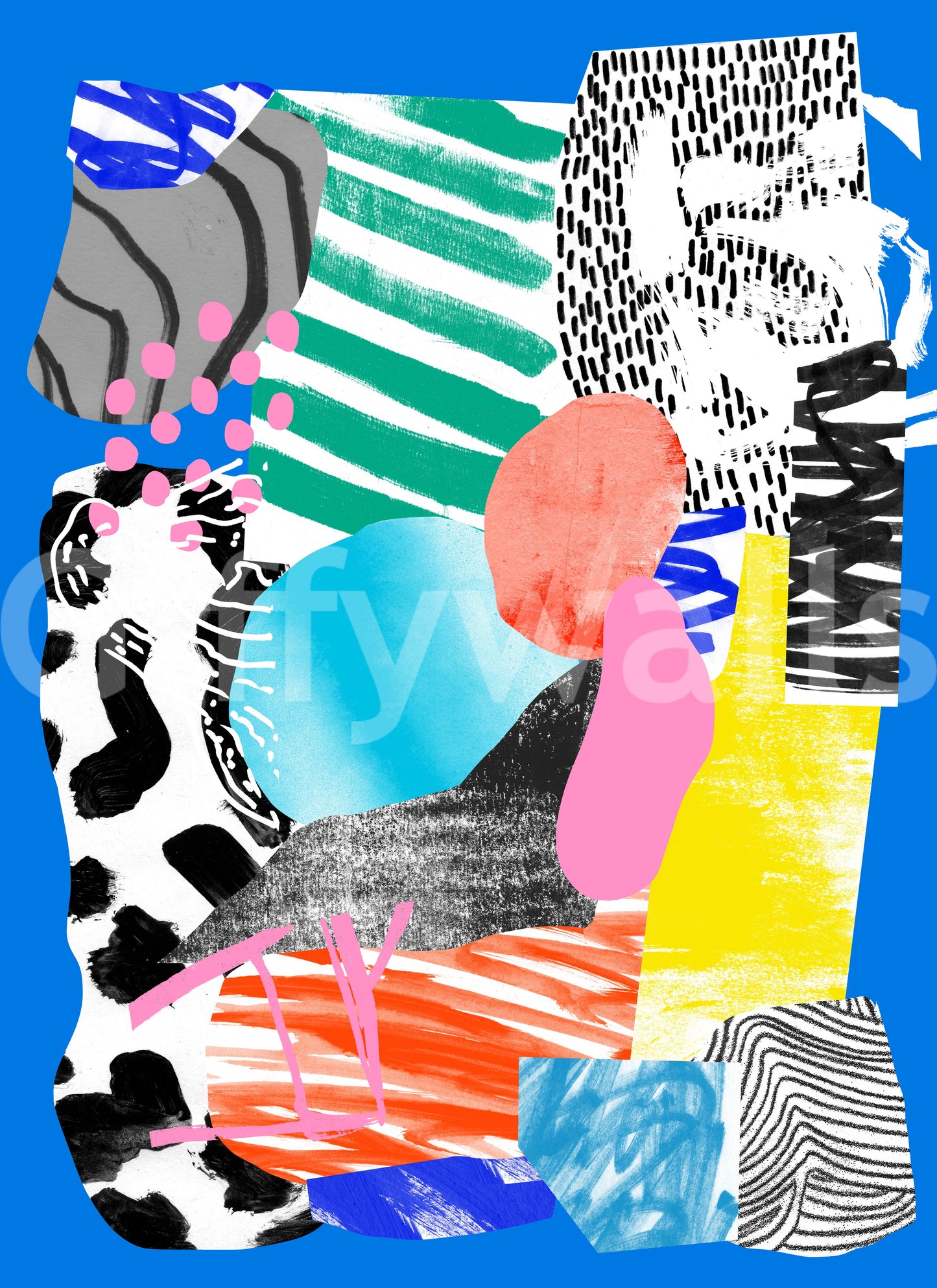 Subtle and relaxing Blue Mornings Mural for a soothing environment