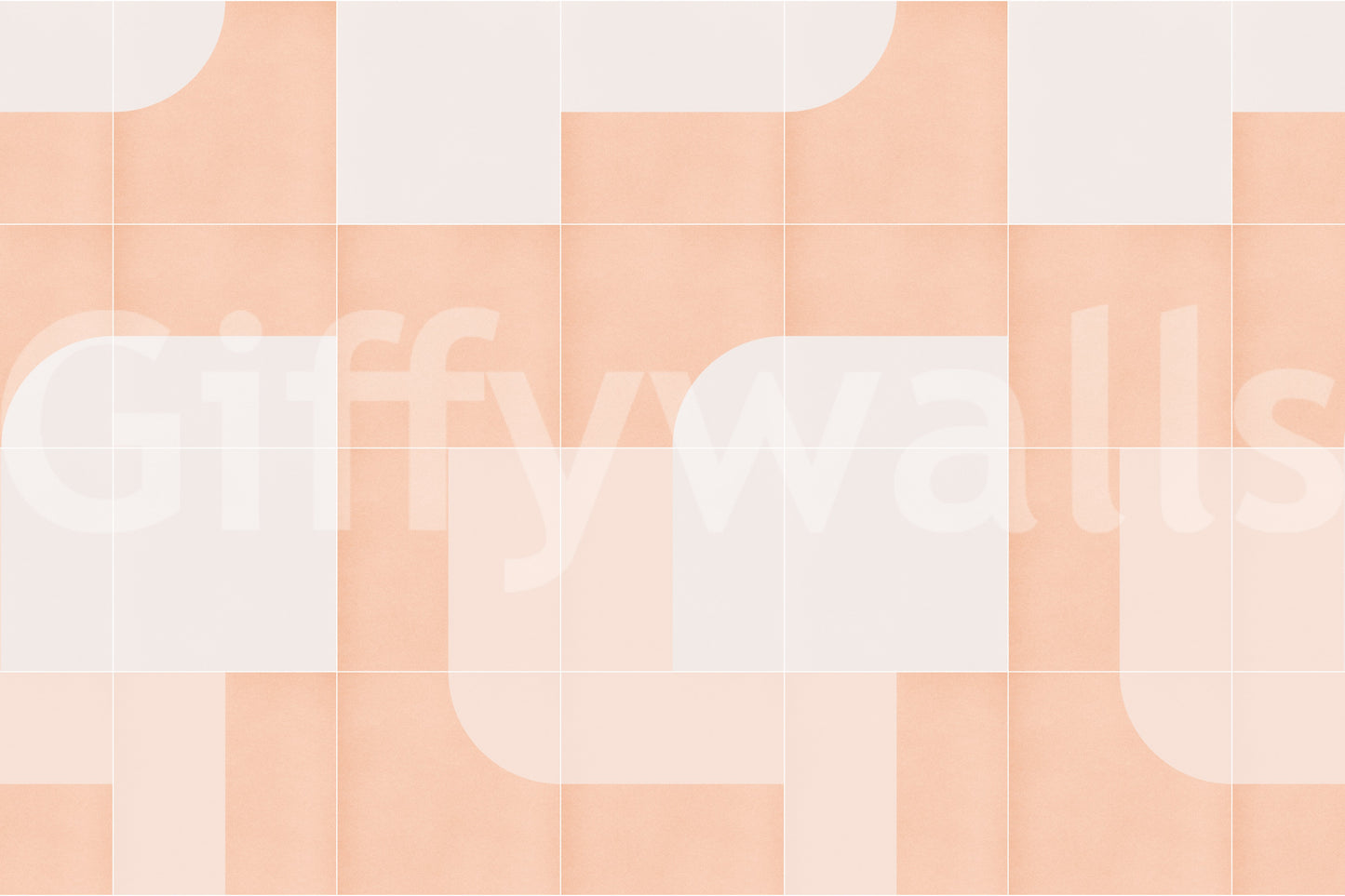 Geometric tile mural in bold hues for a fun, vintage-inspired room