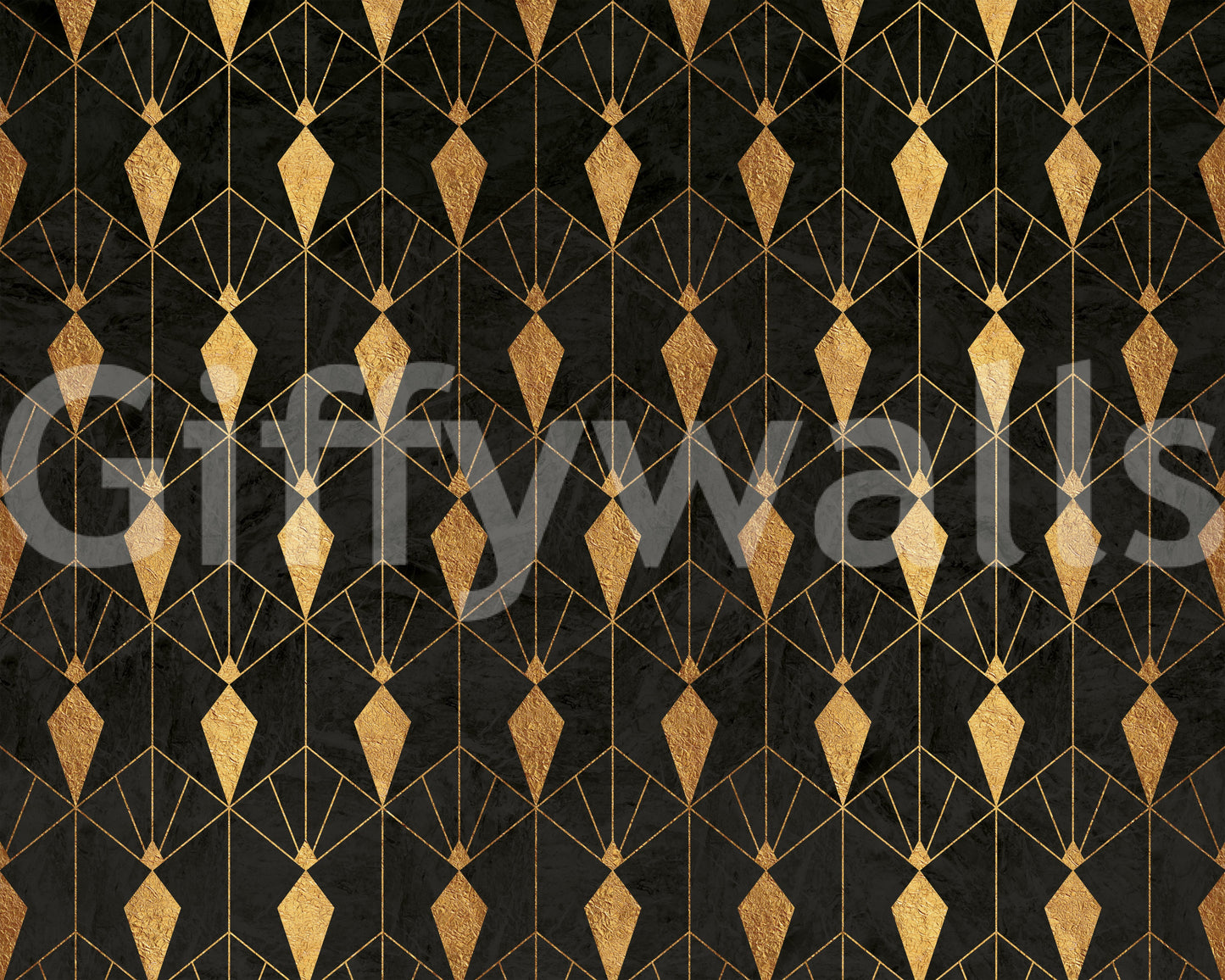 Art Deco-inspired wallpaper mural adding glamour to interiors