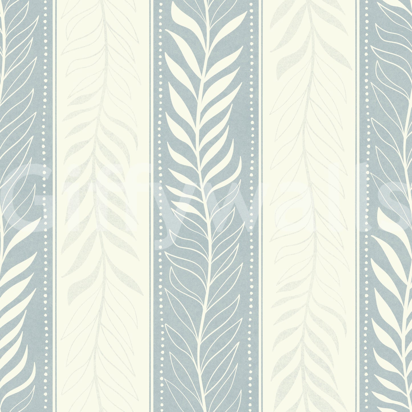 Elegant green foliage wallpaper with vertical design for interiors